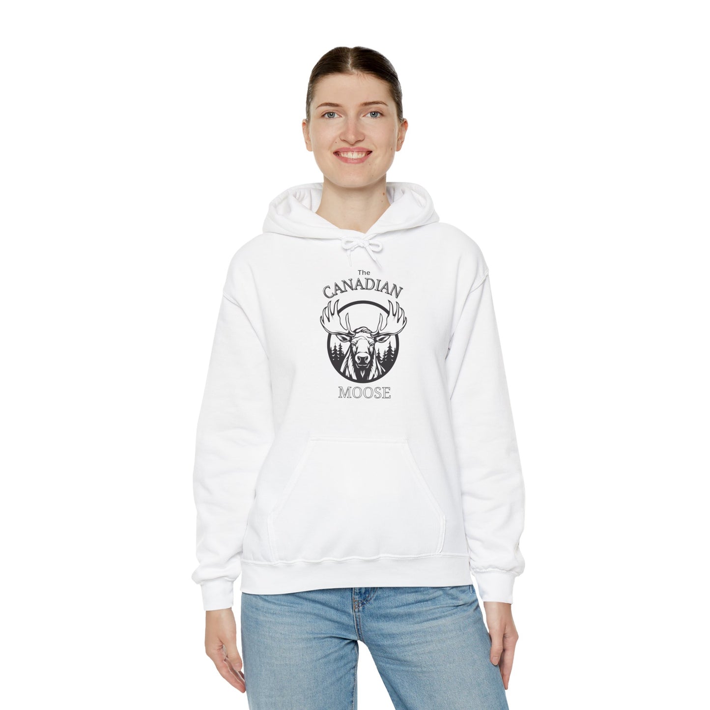 Canadian Moose - Unisex Heavy Blend™ Hooded Sweatshirt - Cozy & Stylish Canadian -Inspired Apparel