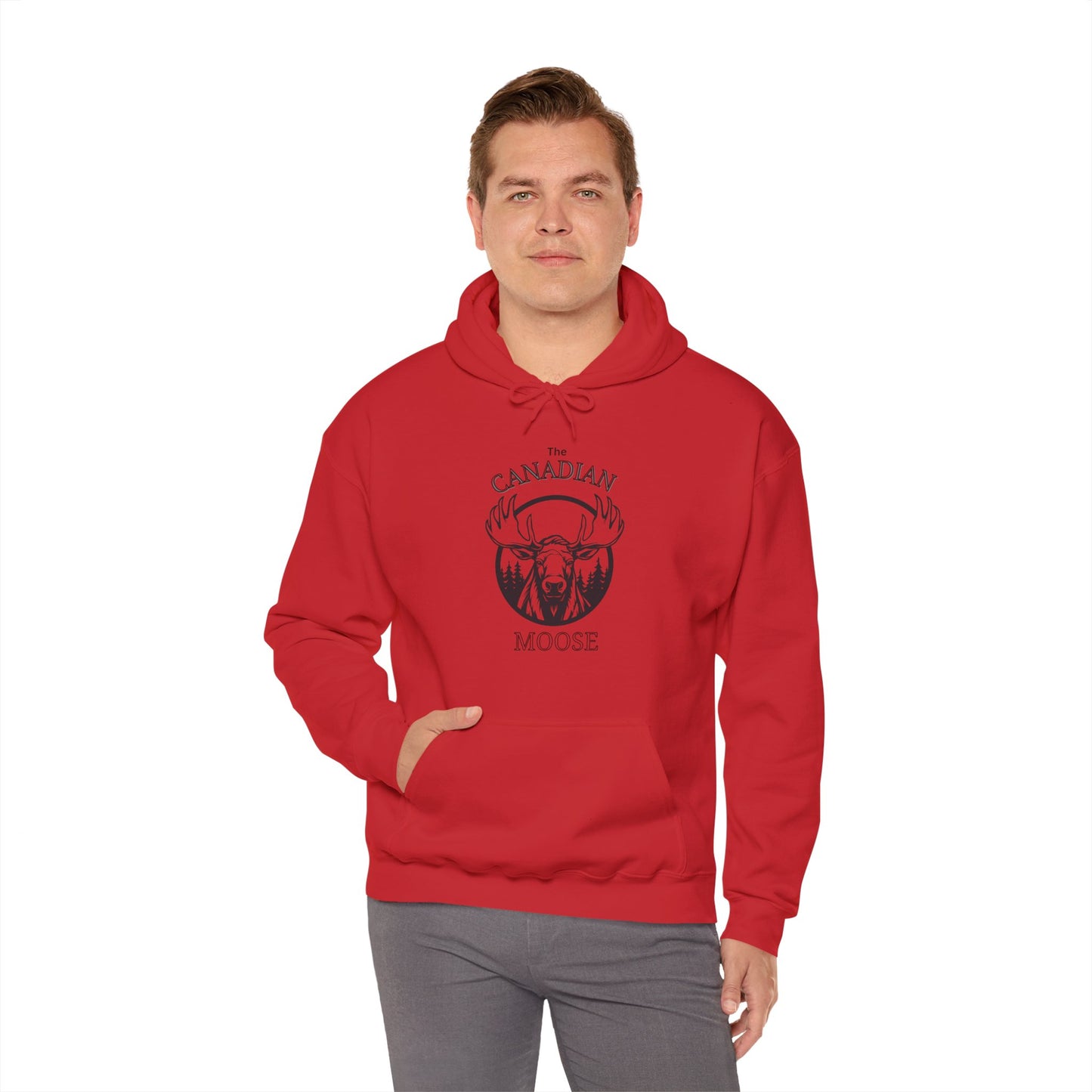 Canadian Moose - Unisex Heavy Blend™ Hooded Sweatshirt - Cozy & Stylish Canadian -Inspired Apparel
