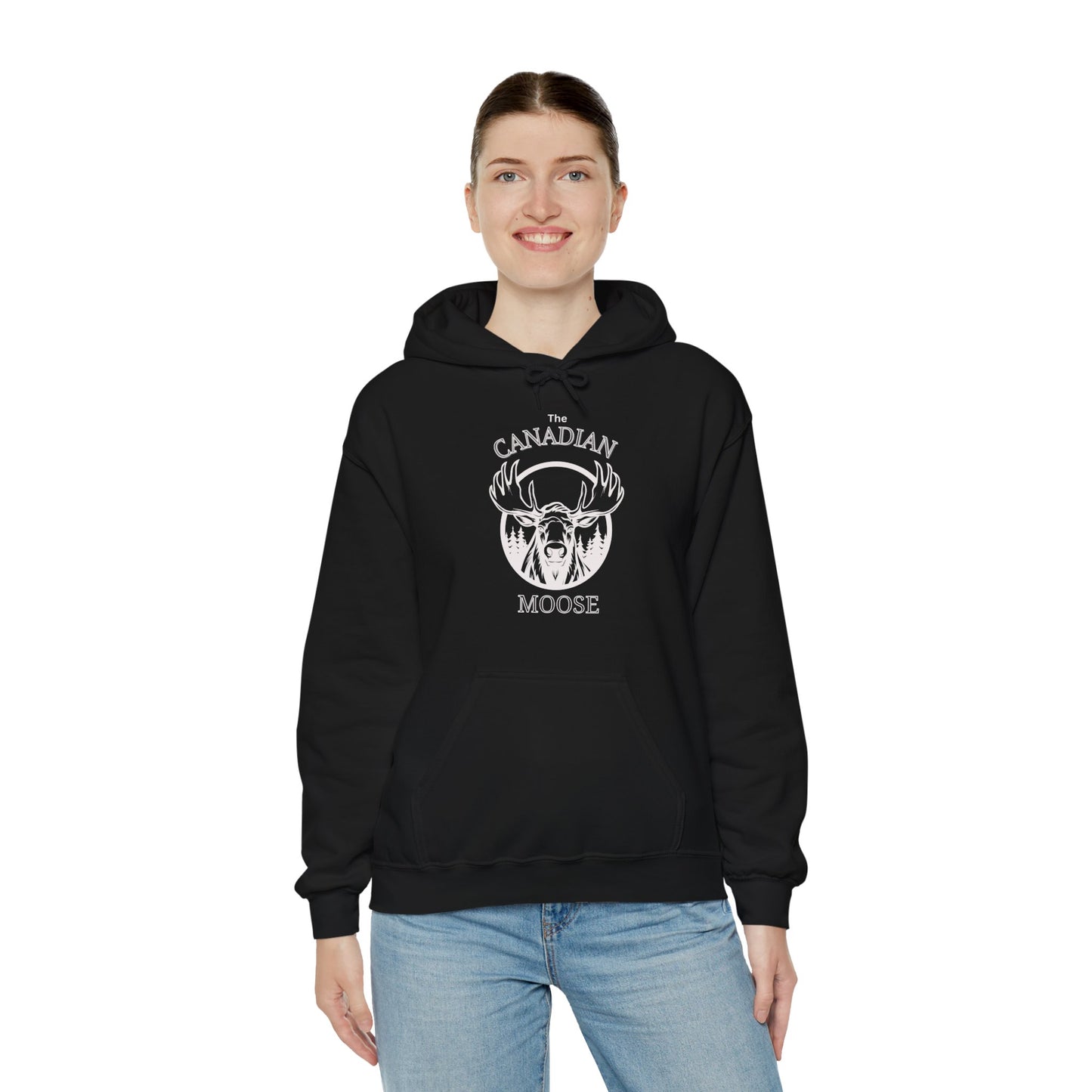 Canadian Moose - Unisex Heavy Blend™ Hooded Sweatshirt - Cozy & Stylish Canadian -Inspired Apparel