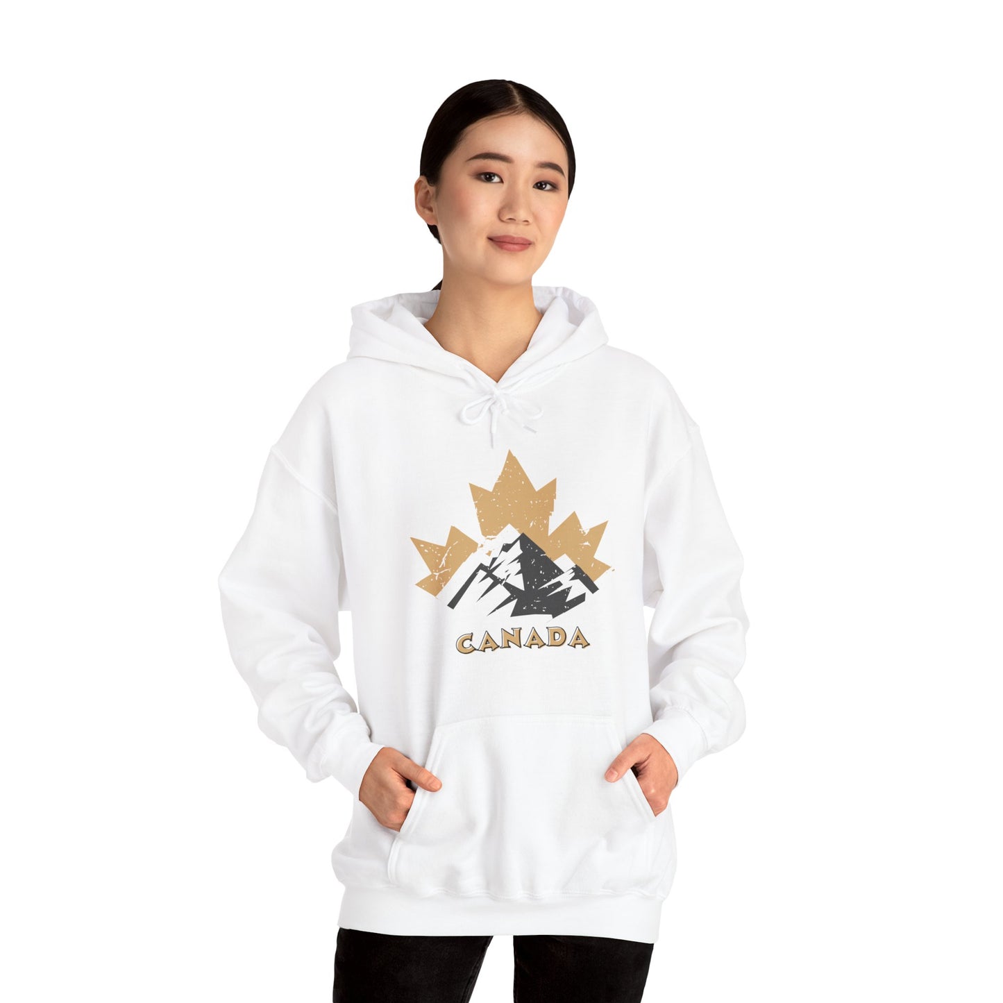 Canadian Rockies Mountain- Unisex Heavy Blended Hoodie - Perfect for Canadian Apparel