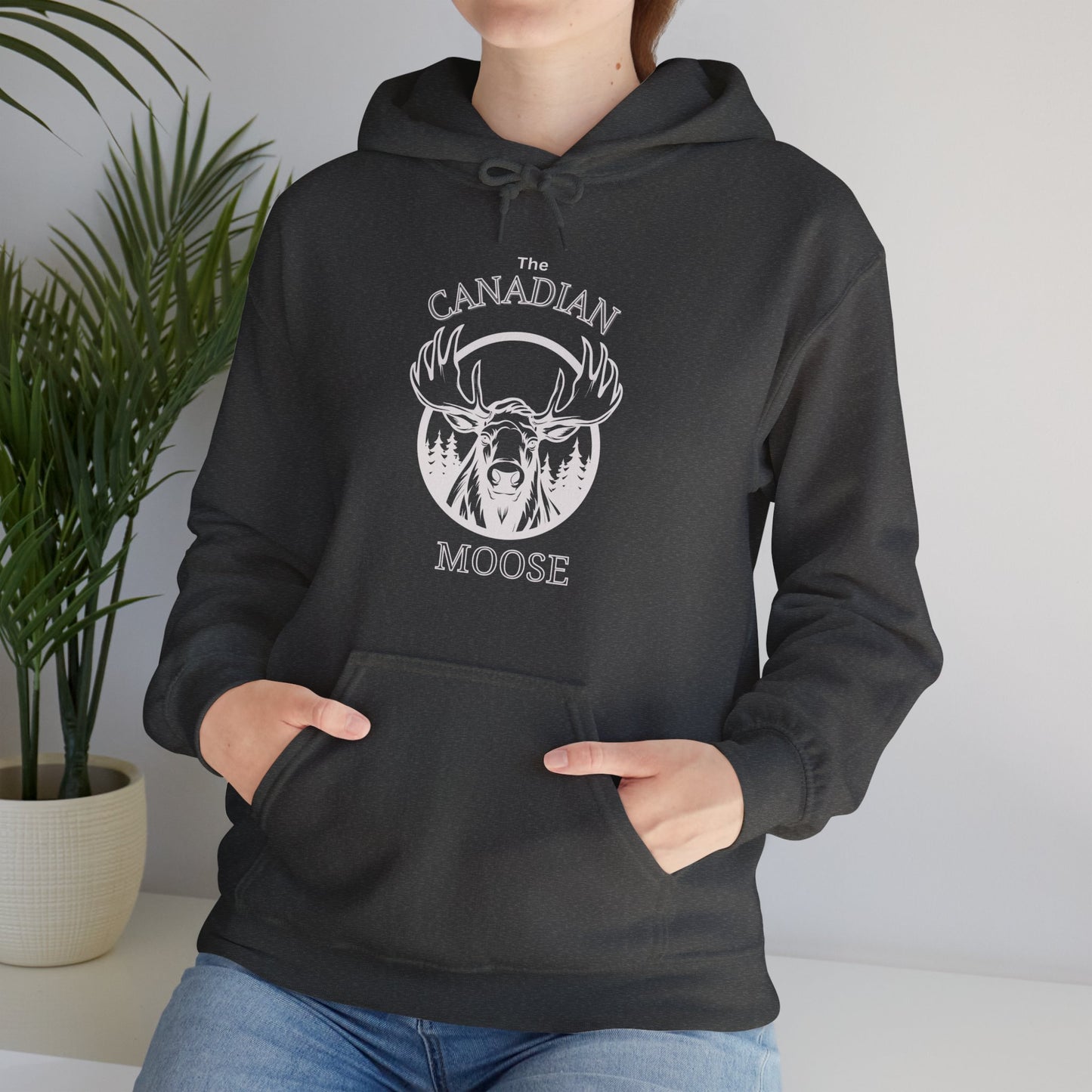 Canadian Moose - Unisex Heavy Blend™ Hooded Sweatshirt - Cozy & Stylish Canadian -Inspired Apparel