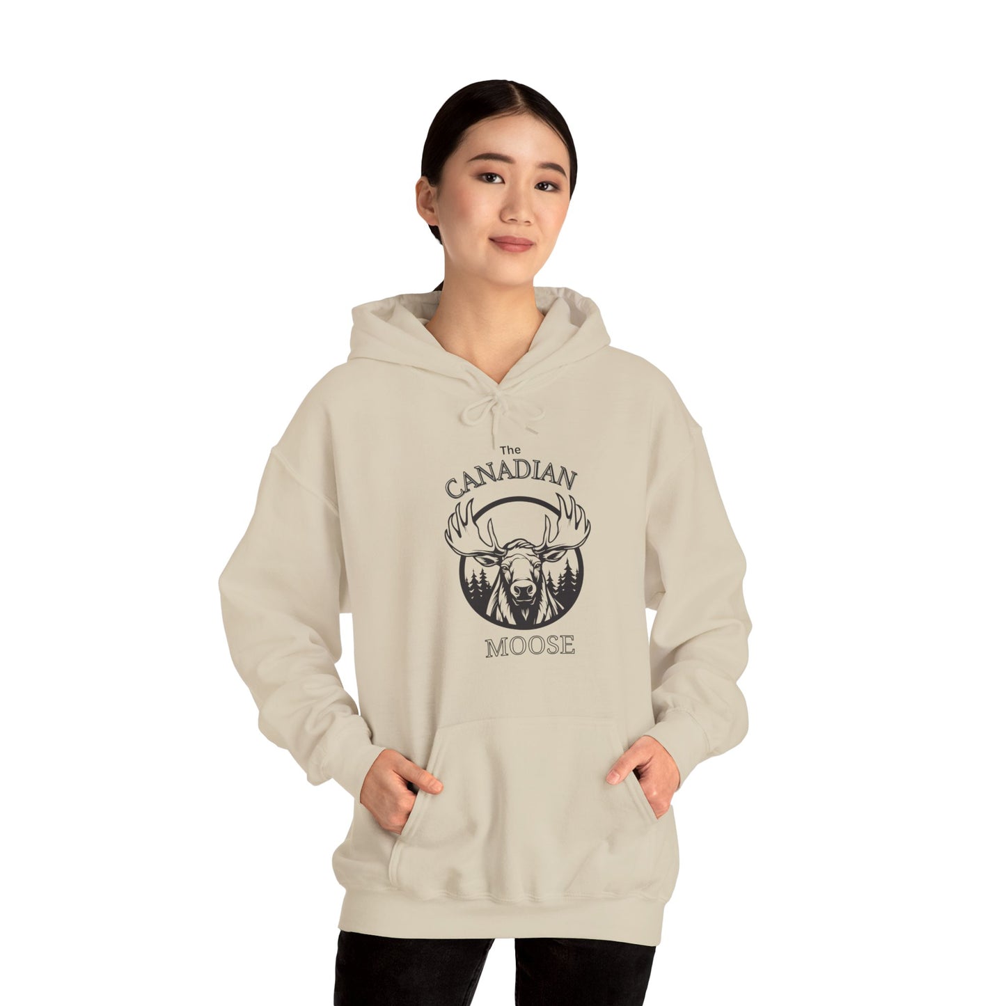 Canadian Moose - Unisex Heavy Blend™ Hooded Sweatshirt - Cozy & Stylish Canadian -Inspired Apparel