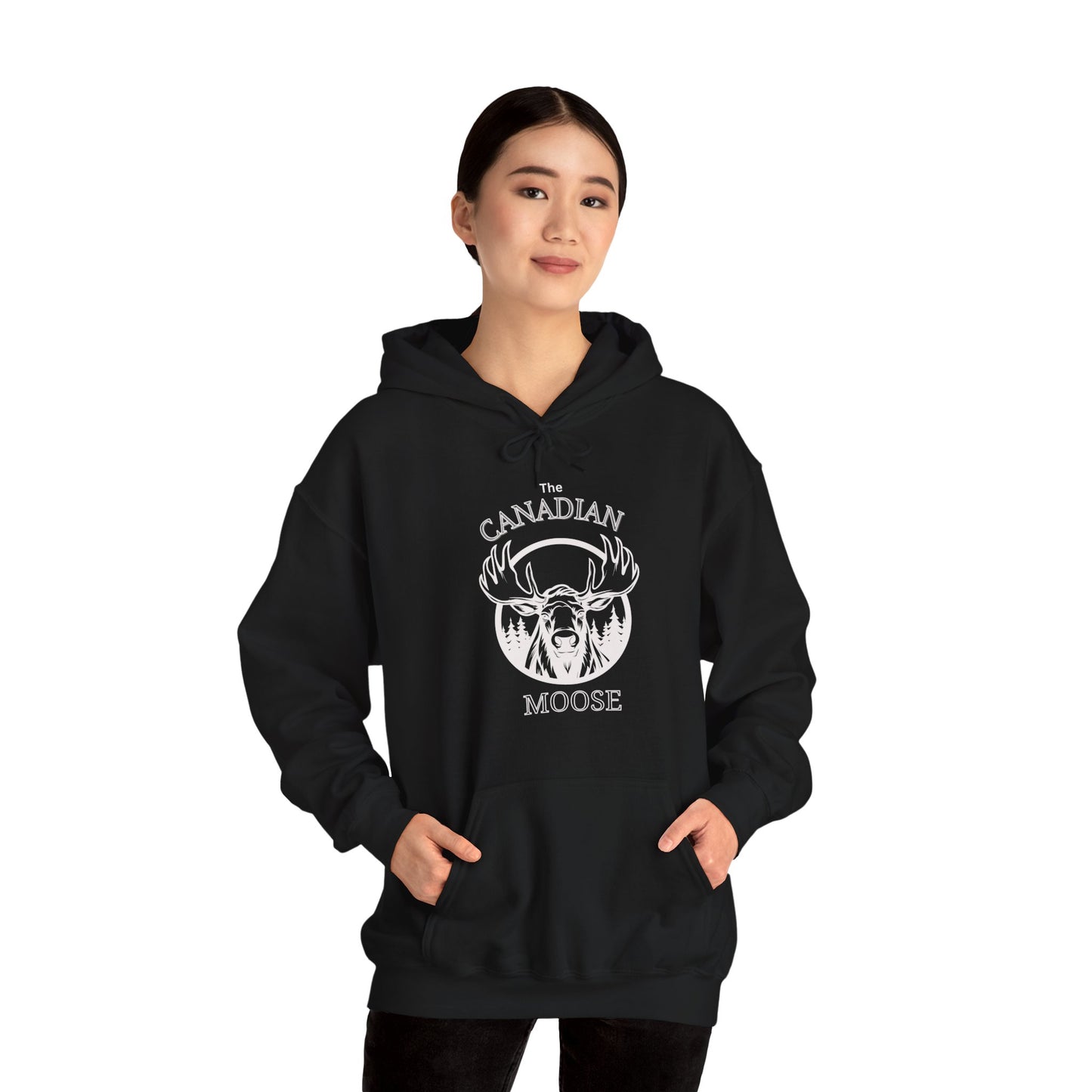Canadian Moose - Unisex Heavy Blend™ Hooded Sweatshirt - Cozy & Stylish Canadian -Inspired Apparel