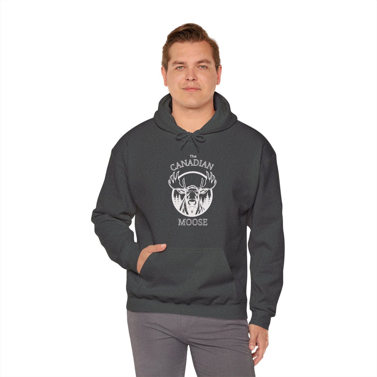 Canadian Moose - Unisex Heavy Blend™ Hooded Sweatshirt - Cozy & Stylish Canadian -Inspired Apparel