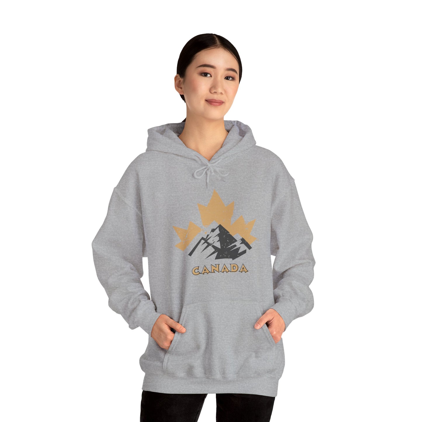 Canadian Rockies Mountain- Unisex Heavy Blended Hoodie - Perfect for Canadian Apparel