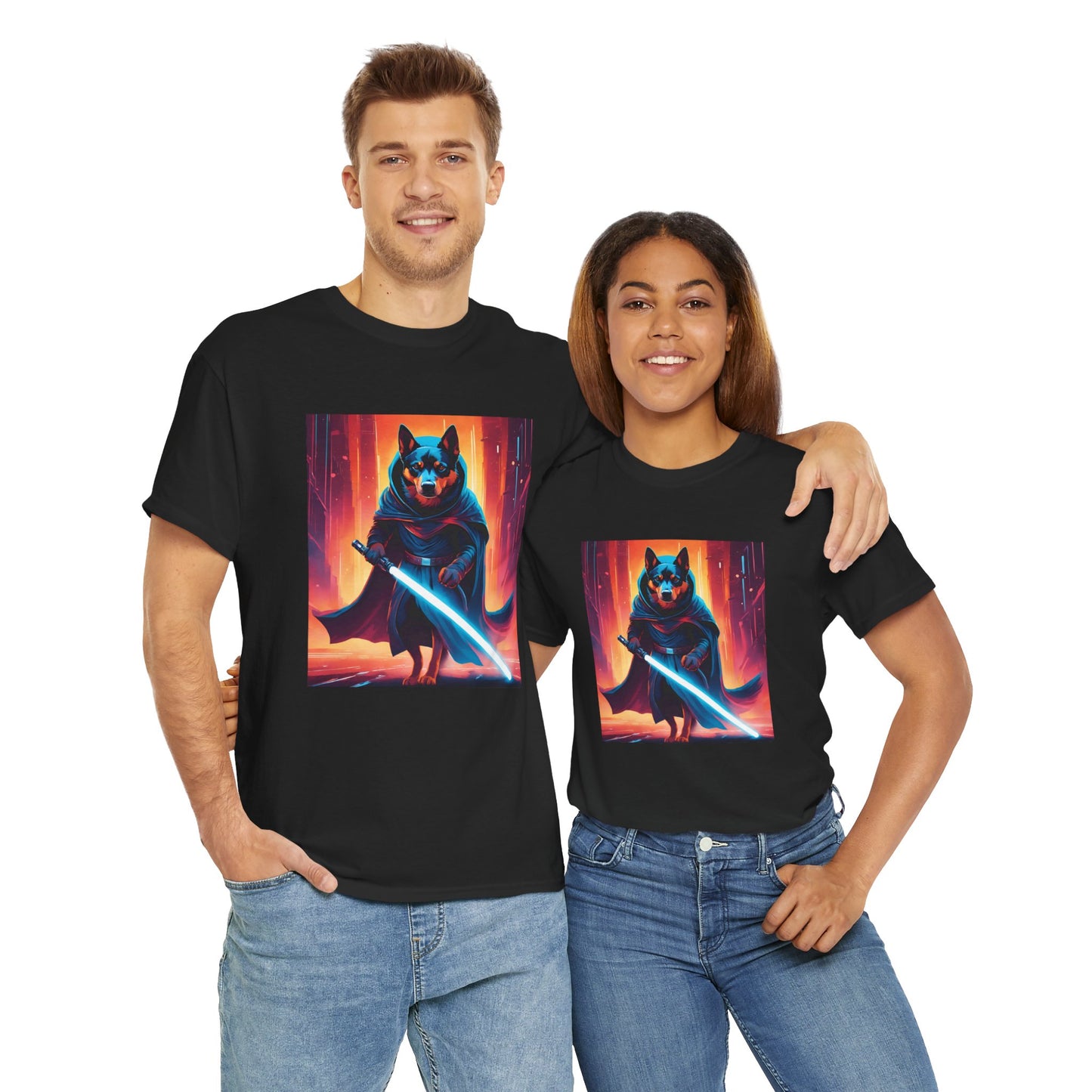 Cosmic Dog Hero - Unisex Heavy Cotton T-Shirt - For Dog Lovers