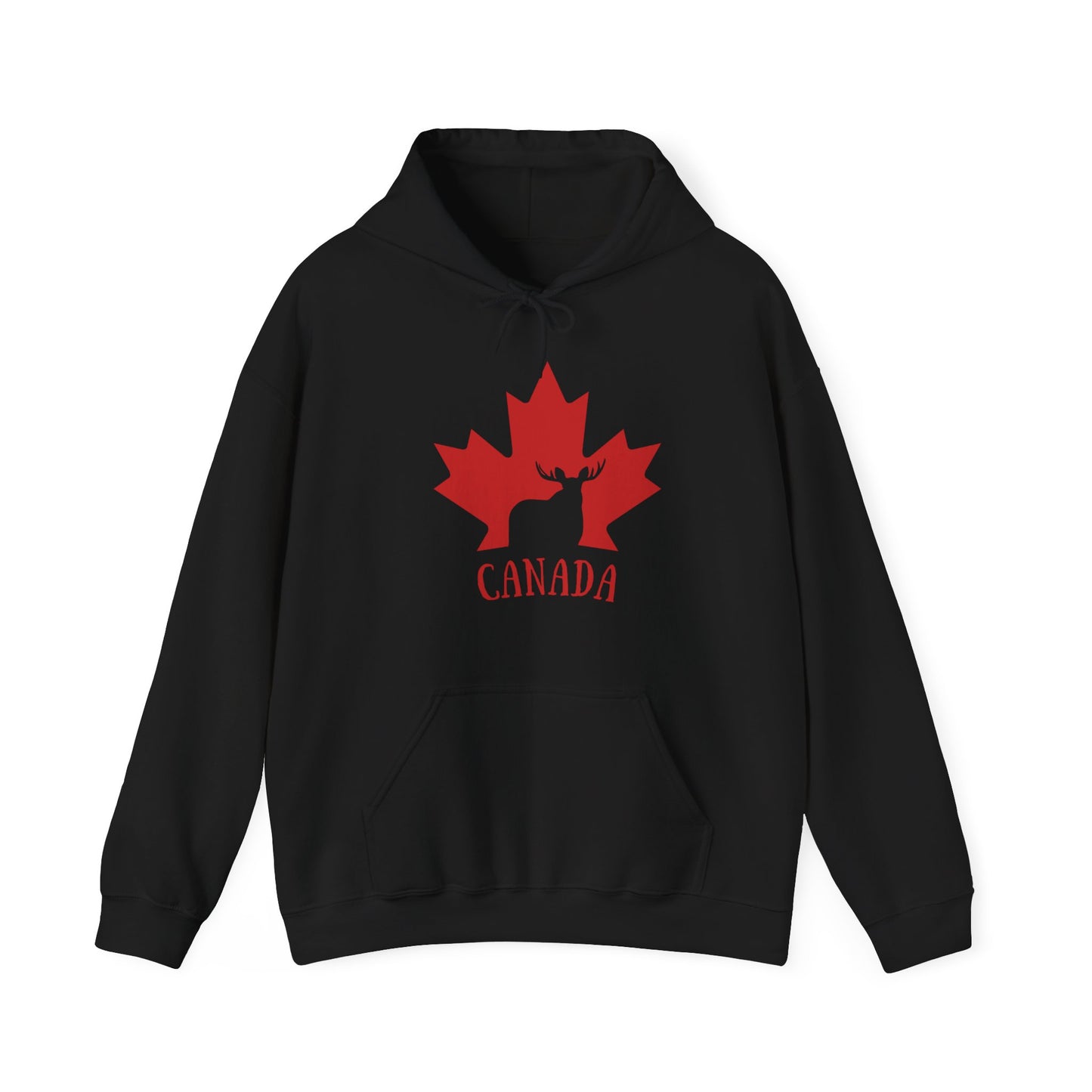 Canada Flag Moose - Unisex Heavy Blended Hoodie - Great for Canadian Moose Fans