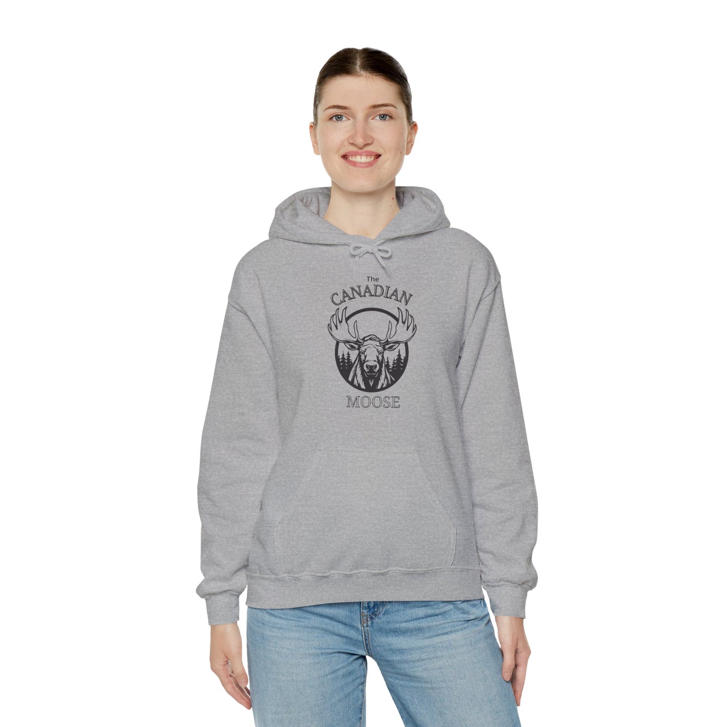 Canadian Moose - Unisex Heavy Blend™ Hooded Sweatshirt - Cozy & Stylish Canadian -Inspired Apparel