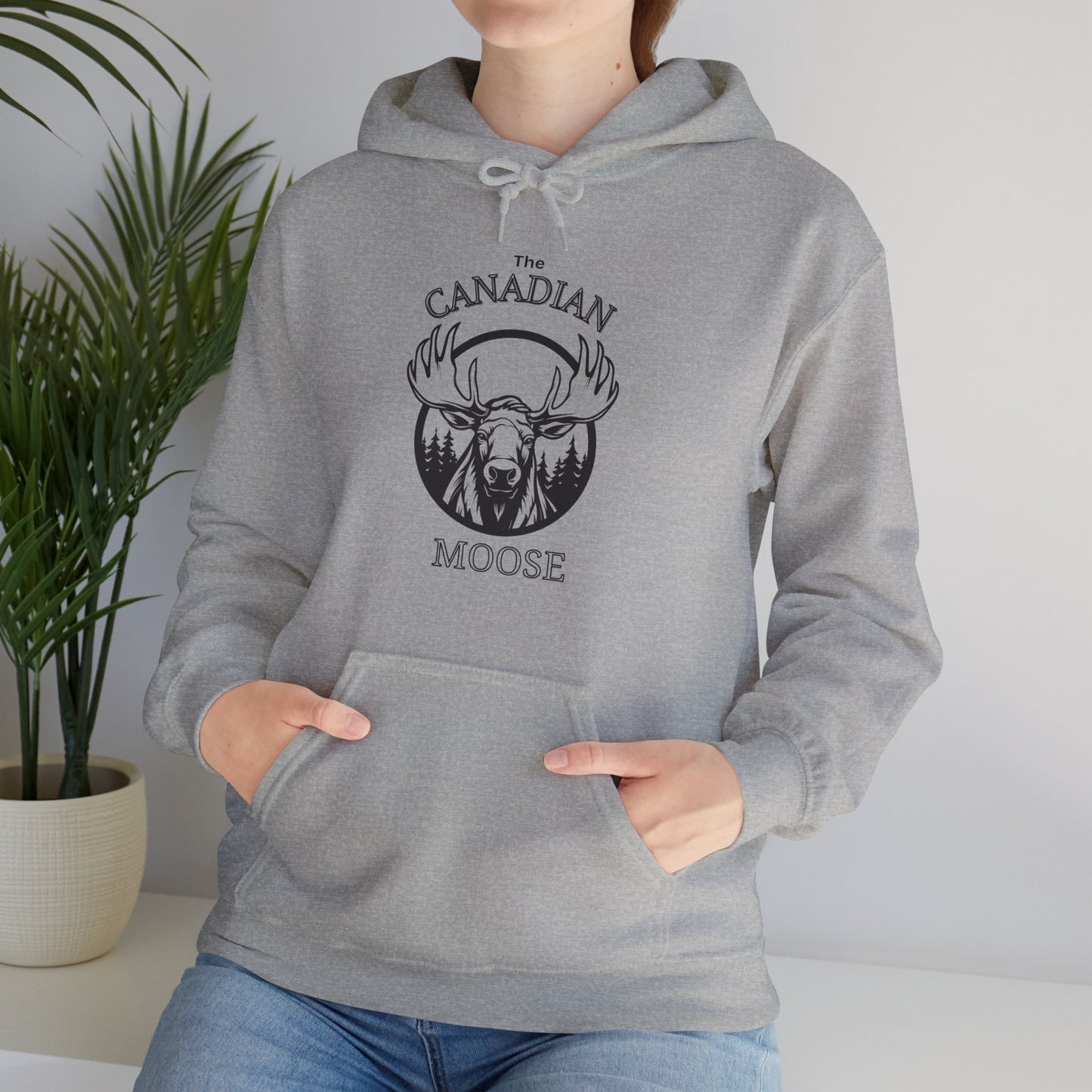 Canadian Moose - Unisex Heavy Blend™ Hooded Sweatshirt - Cozy & Stylish Canadian -Inspired Apparel