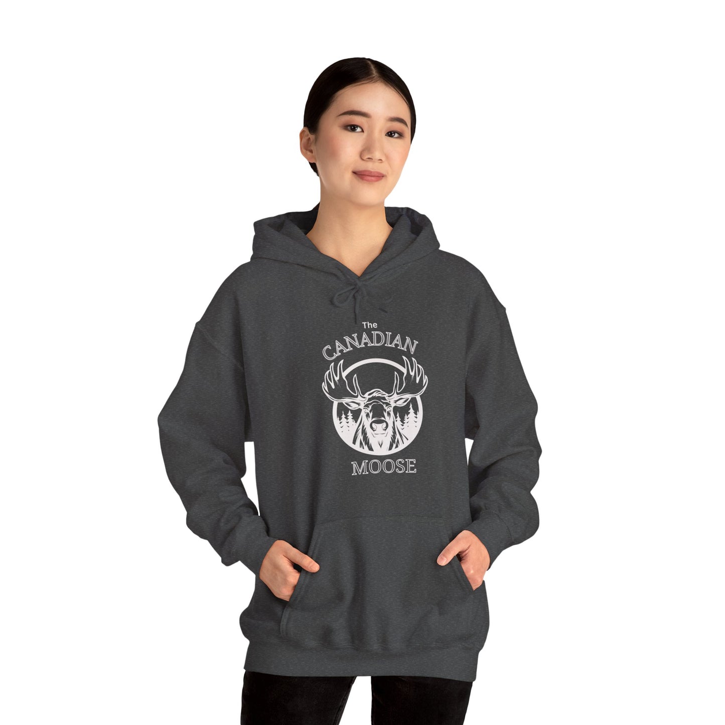 Canadian Moose - Unisex Heavy Blend™ Hooded Sweatshirt - Cozy & Stylish Canadian -Inspired Apparel