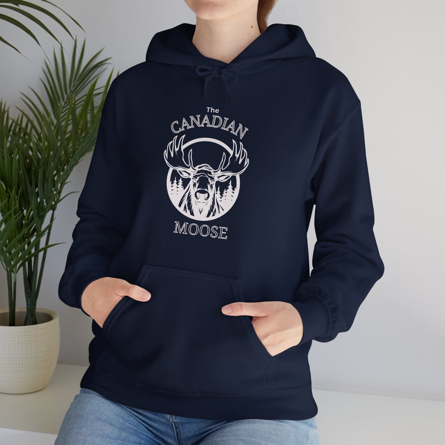 Canadian Moose - Unisex Heavy Blend™ Hooded Sweatshirt - Cozy & Stylish Canadian -Inspired Apparel