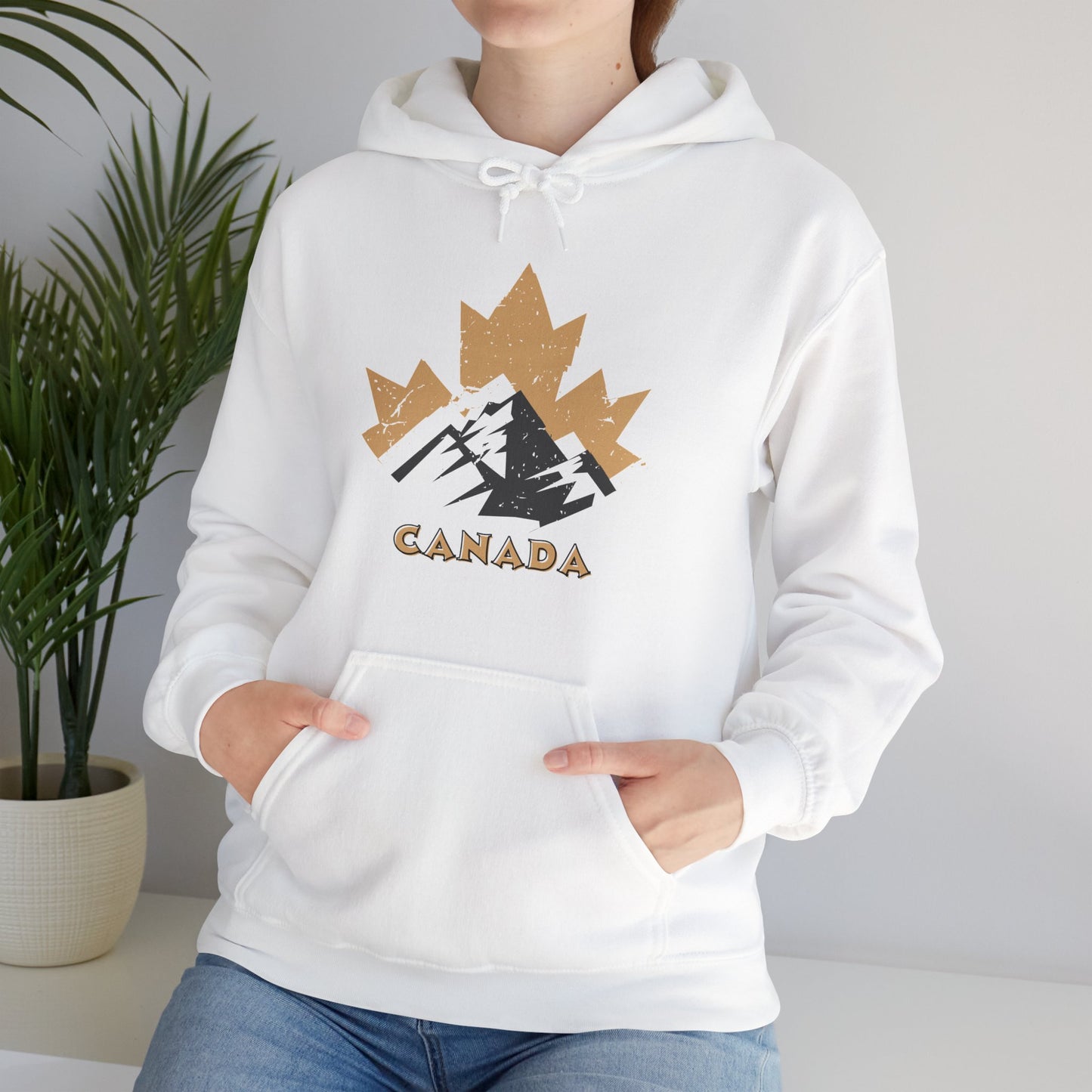 Canadian Rockies Mountain- Unisex Heavy Blended Hoodie - Perfect for Canadian Apparel