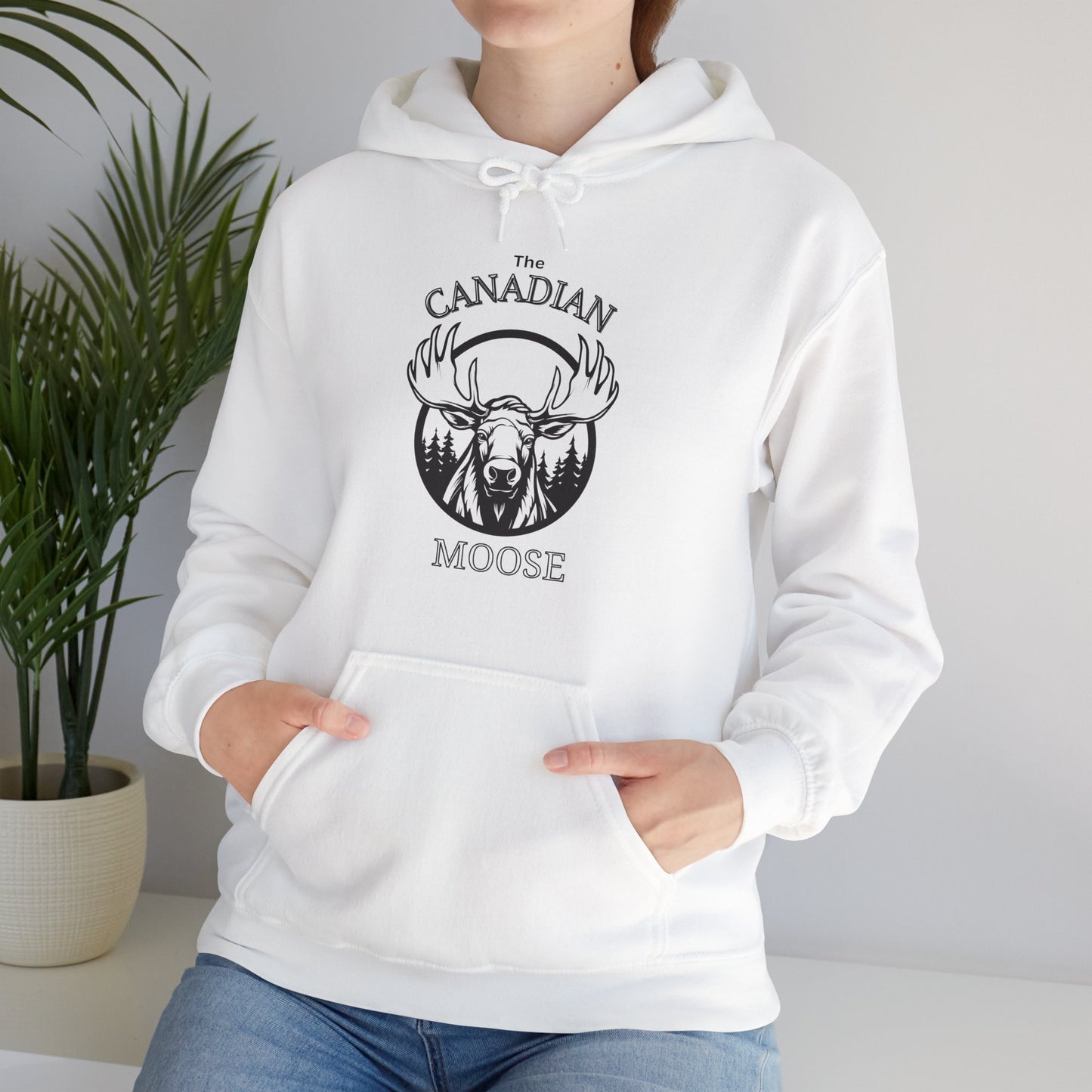 Canadian Moose - Unisex Heavy Blend™ Hooded Sweatshirt - Cozy & Stylish Canadian -Inspired Apparel