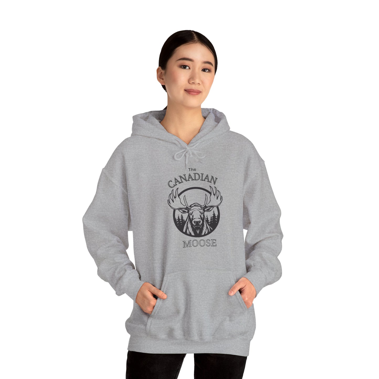 Canadian Moose - Unisex Heavy Blend™ Hooded Sweatshirt - Cozy & Stylish Canadian -Inspired Apparel