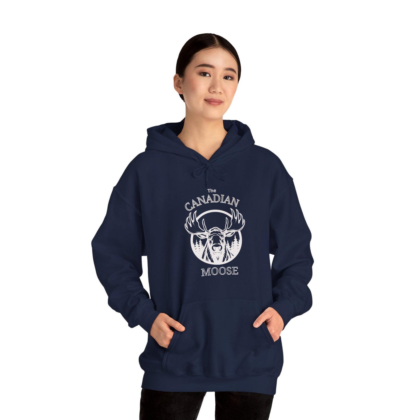 Canadian Moose - Unisex Heavy Blend™ Hooded Sweatshirt - Cozy & Stylish Canadian -Inspired Apparel