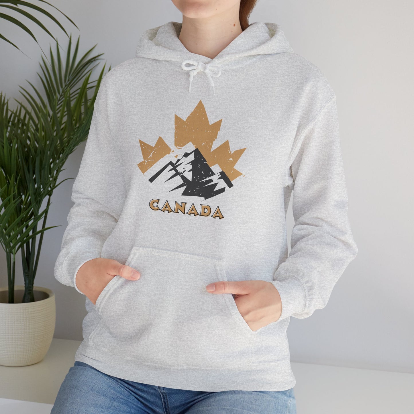 Canadian Rockies Mountain- Unisex Heavy Blended Hoodie - Perfect for Canadian Apparel