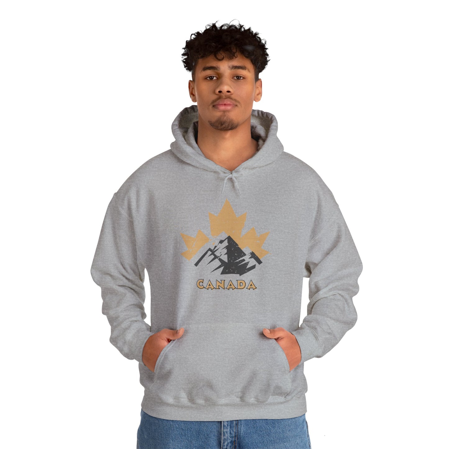 Canadian Rockies Mountain- Unisex Heavy Blended Hoodie - Perfect for Canadian Apparel