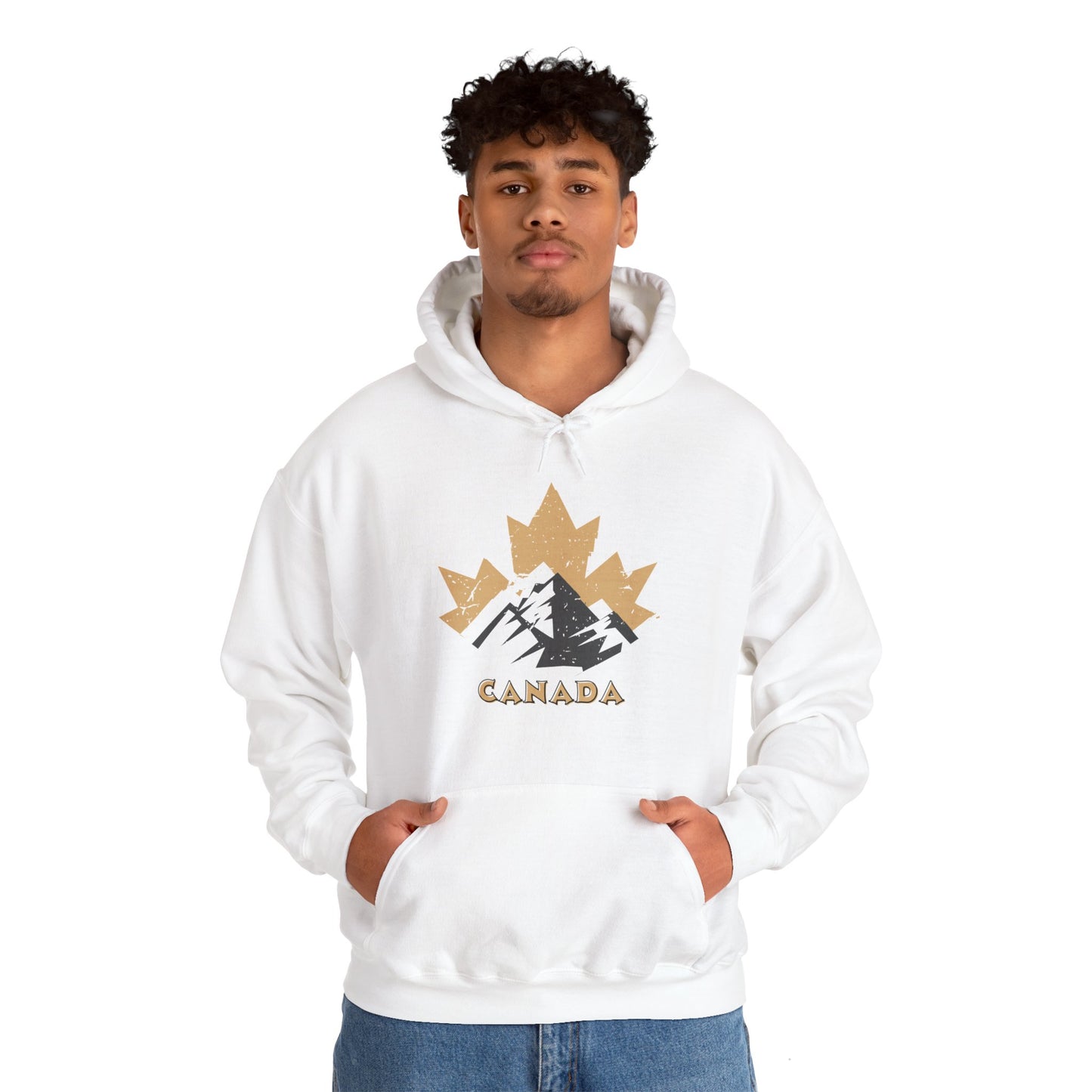 Canadian Rockies Mountain- Unisex Heavy Blended Hoodie - Perfect for Canadian Apparel