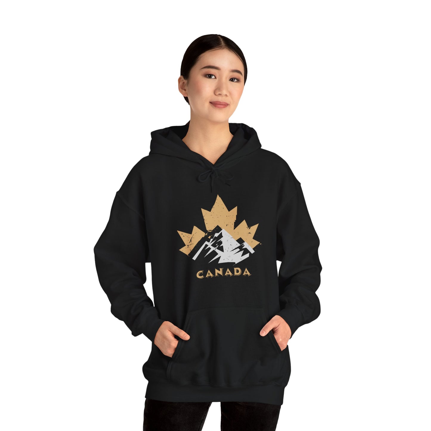 Canadian Rockies Mountain- Unisex Heavy Blended Hoodie - Perfect for Canadian Apparel