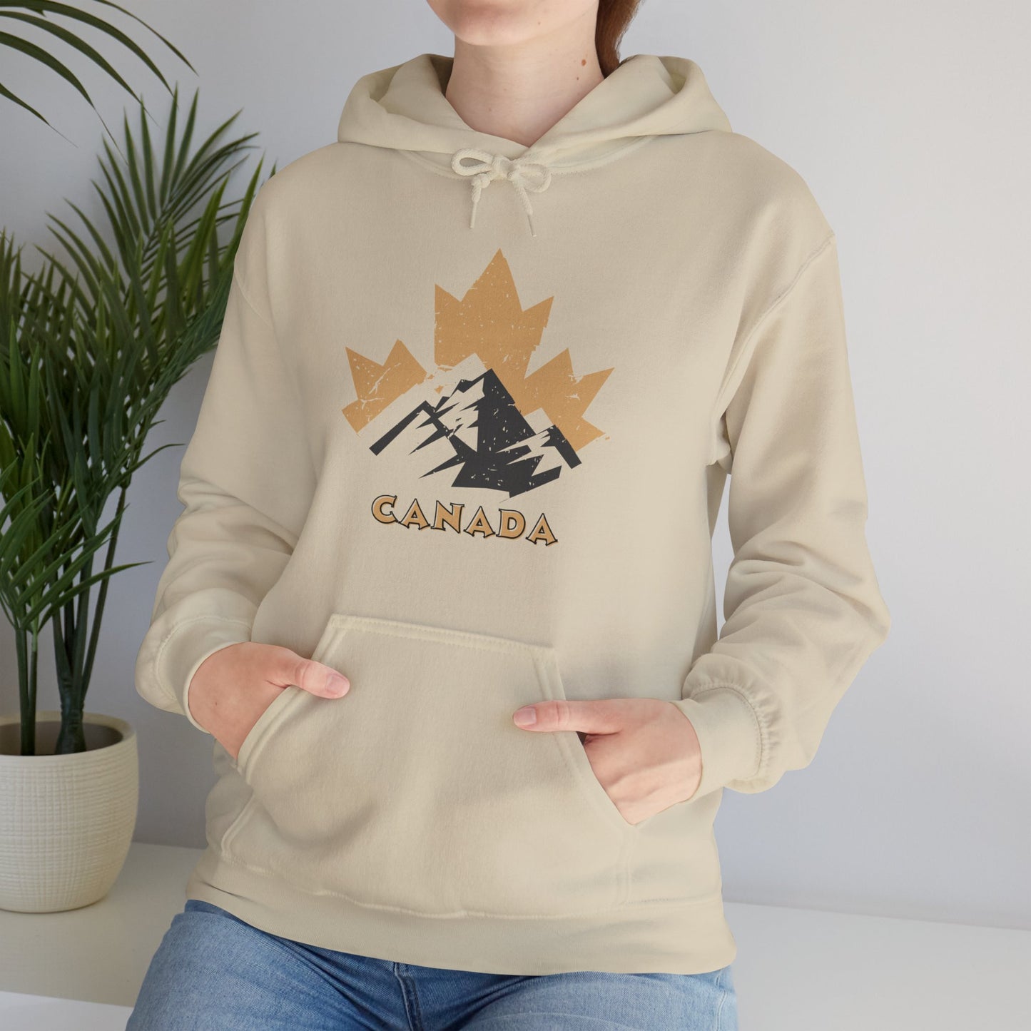 Canadian Rockies Mountain- Unisex Heavy Blended Hoodie - Perfect for Canadian Apparel