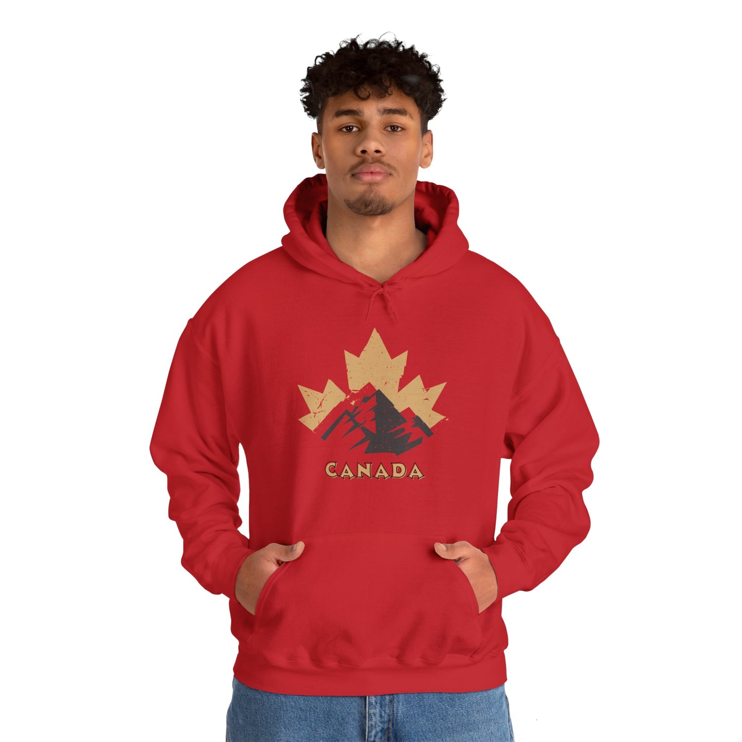 Canadian Rockies Mountain- Unisex Heavy Blended Hoodie - Perfect for Canadian Apparel