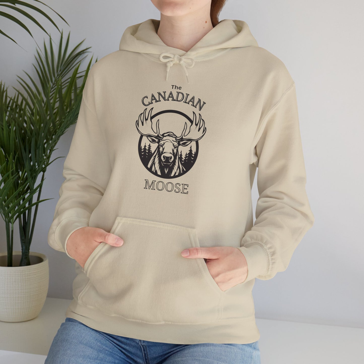 Canadian Moose - Unisex Heavy Blend™ Hooded Sweatshirt - Cozy & Stylish Canadian -Inspired Apparel