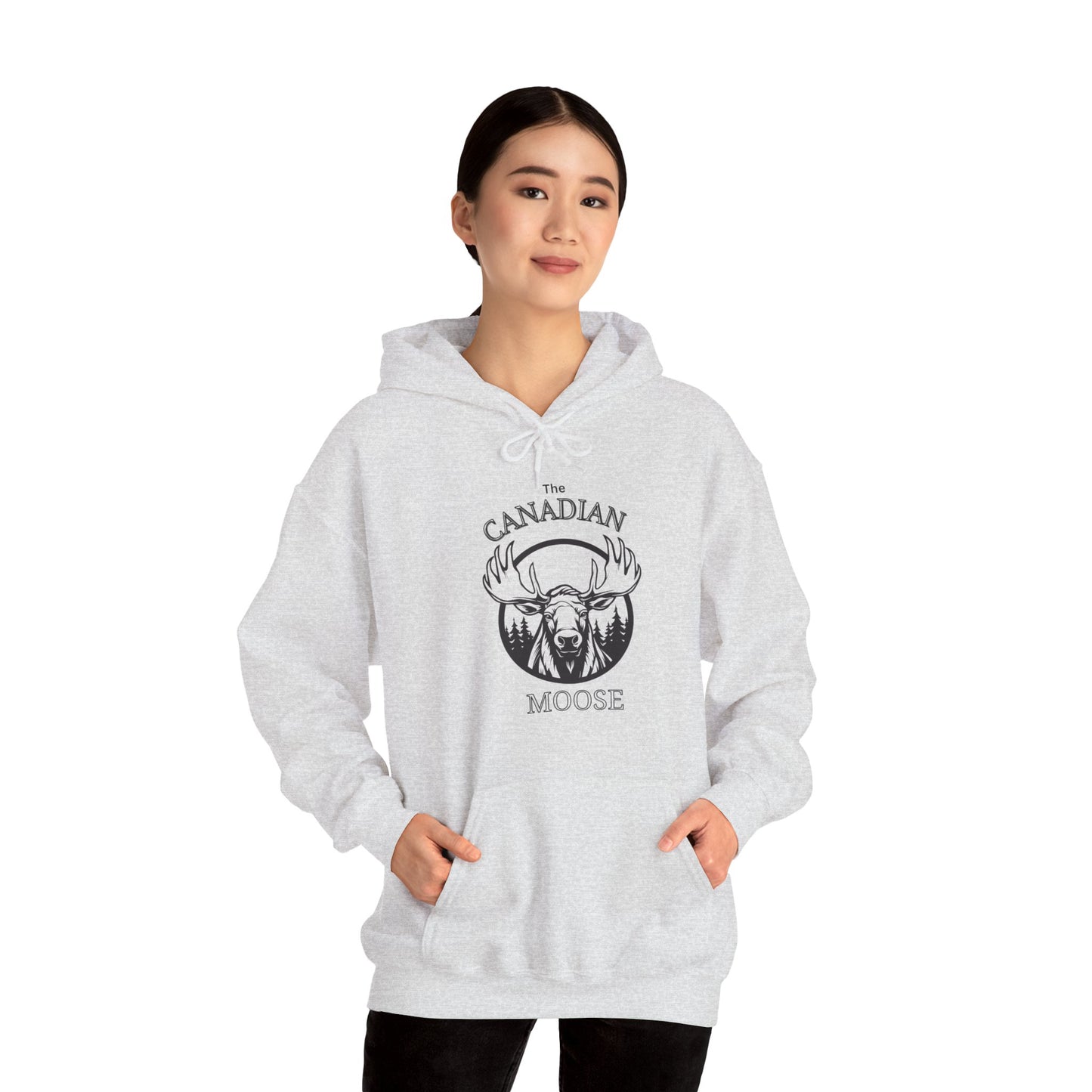Canadian Moose - Unisex Heavy Blend™ Hooded Sweatshirt - Cozy & Stylish Canadian -Inspired Apparel