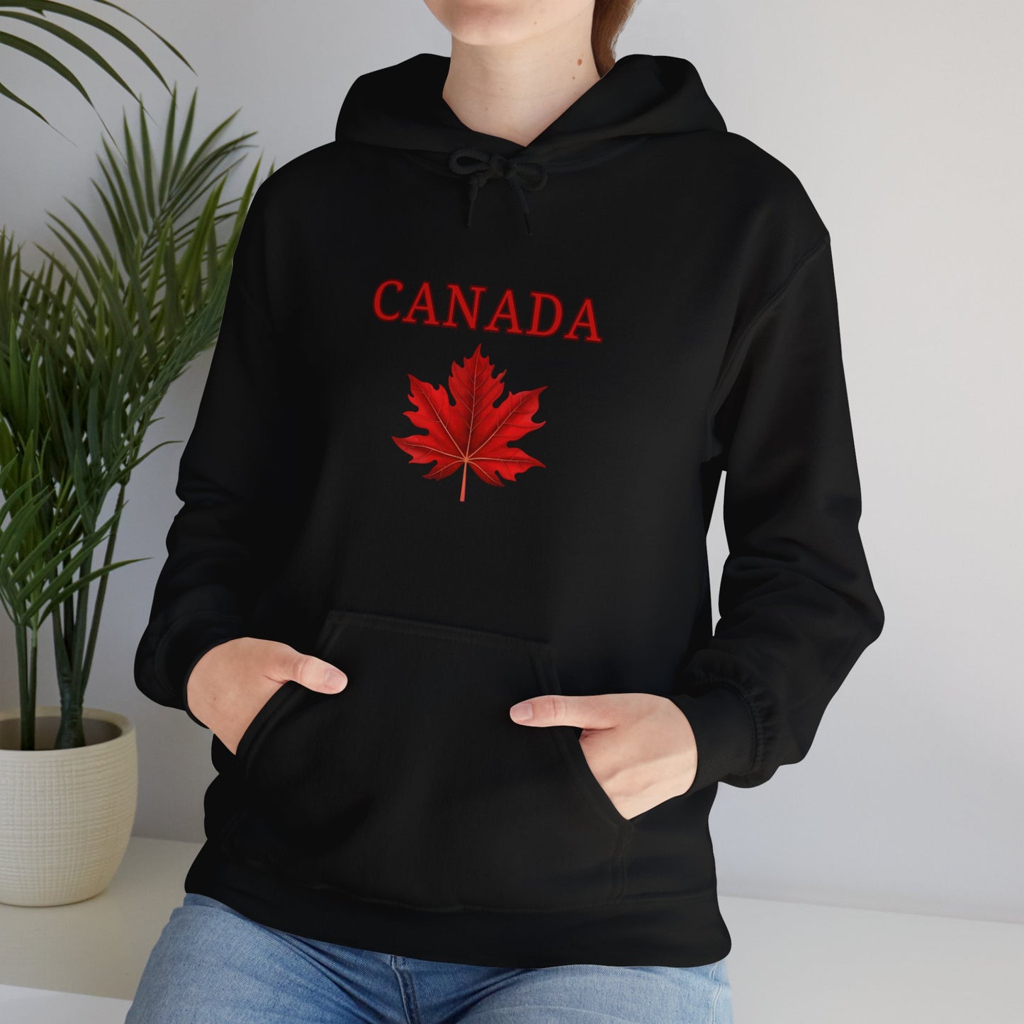 Canadian Red Maple Leaf - Unisex Heavy Blend Sweatshirt - Canadian Celebration Apparel
