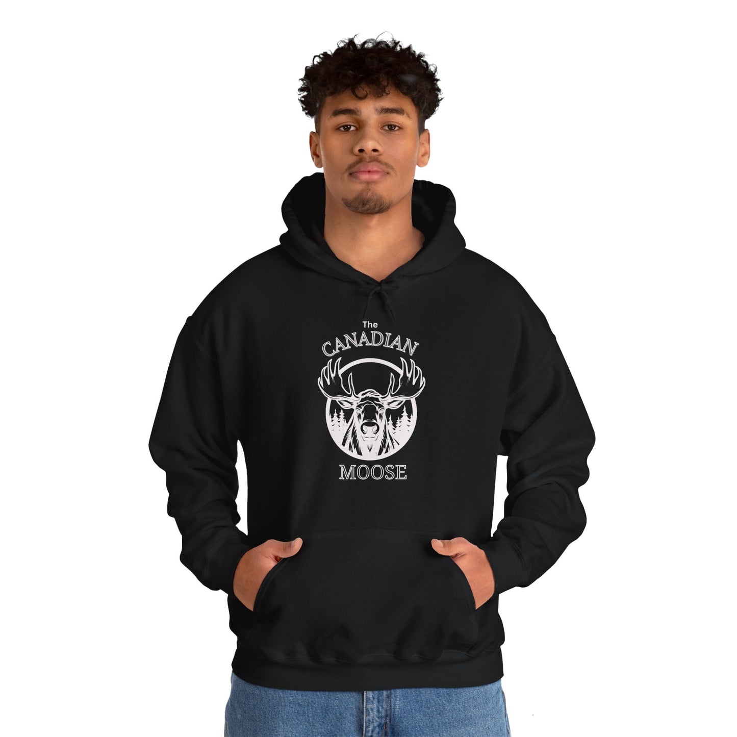 Canadian Moose - Unisex Heavy Blend™ Hooded Sweatshirt - Cozy & Stylish Canadian -Inspired Apparel
