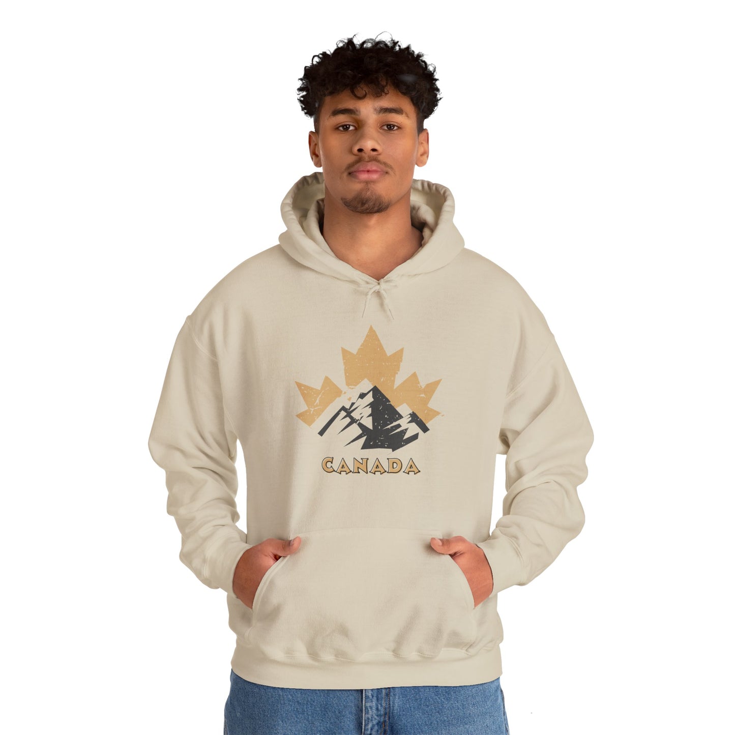 Canadian Rockies Mountain- Unisex Heavy Blended Hoodie - Perfect for Canadian Apparel