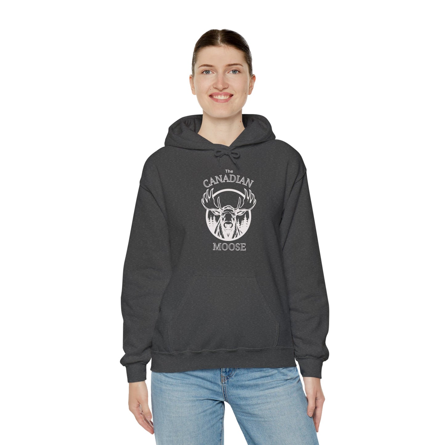 Canadian Moose - Unisex Heavy Blend™ Hooded Sweatshirt - Cozy & Stylish Canadian -Inspired Apparel
