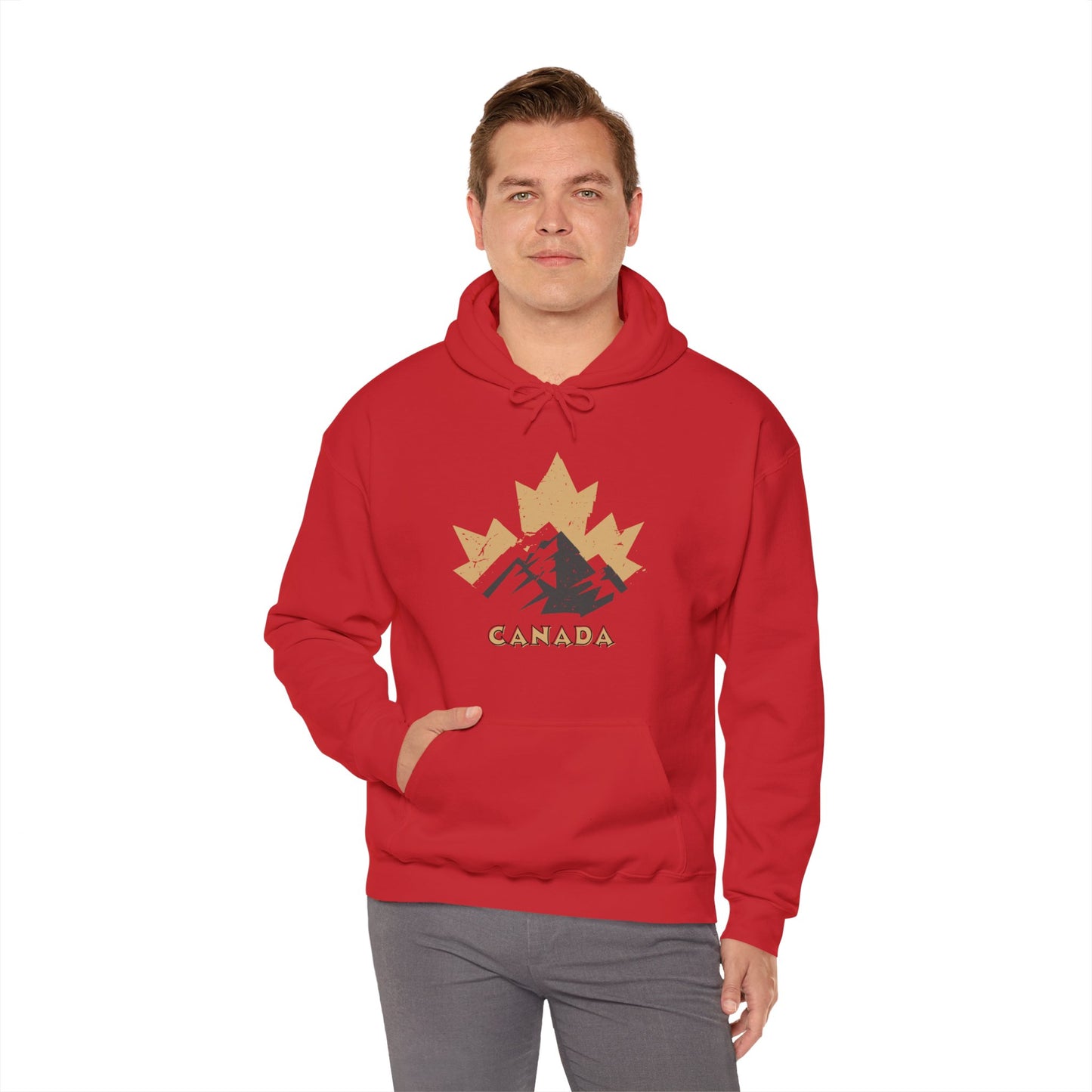 Canadian Rockies Mountain- Unisex Heavy Blended Hoodie - Perfect for Canadian Apparel