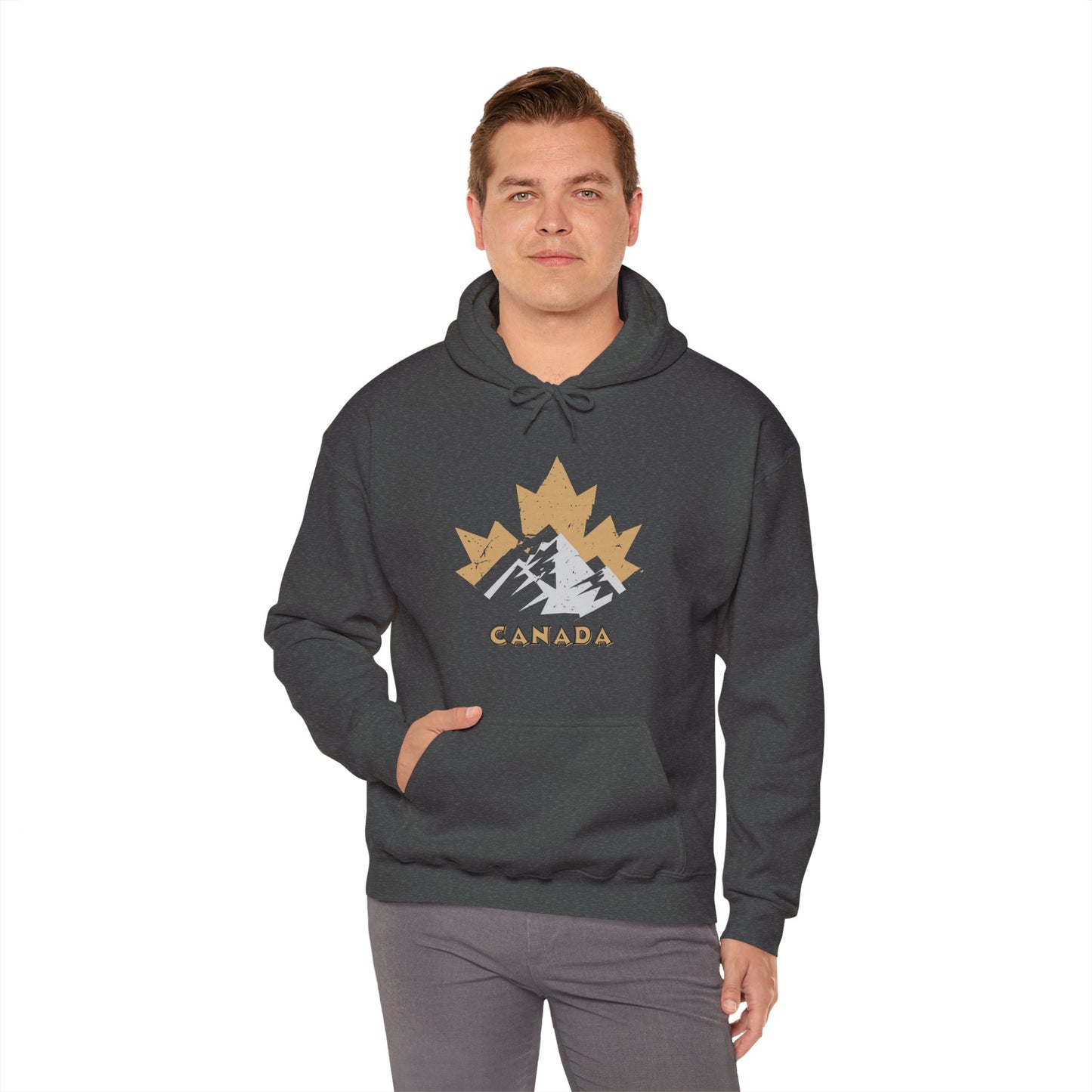 Canadian Rockies Mountain- Unisex Heavy Blended Hoodie - Perfect for Canadian Apparel