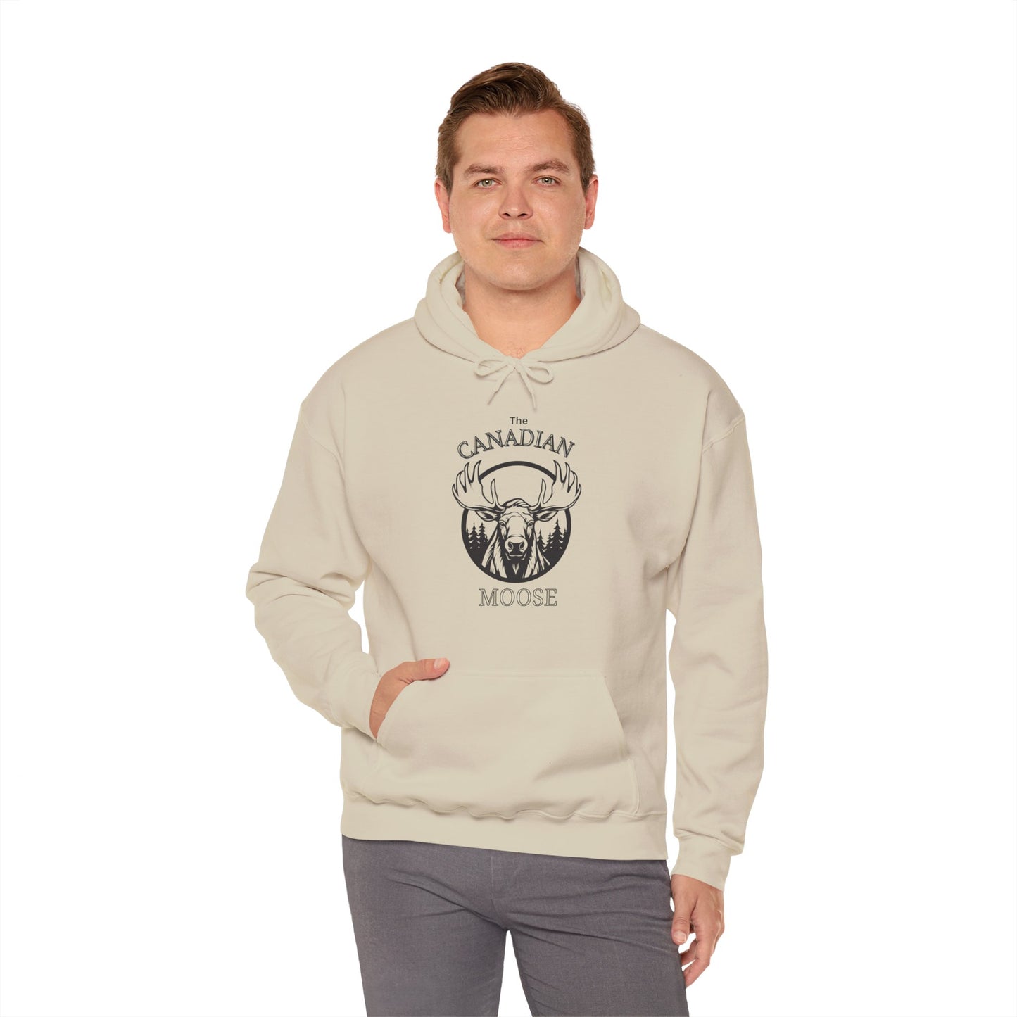 Canadian Moose - Unisex Heavy Blend™ Hooded Sweatshirt - Cozy & Stylish Canadian -Inspired Apparel