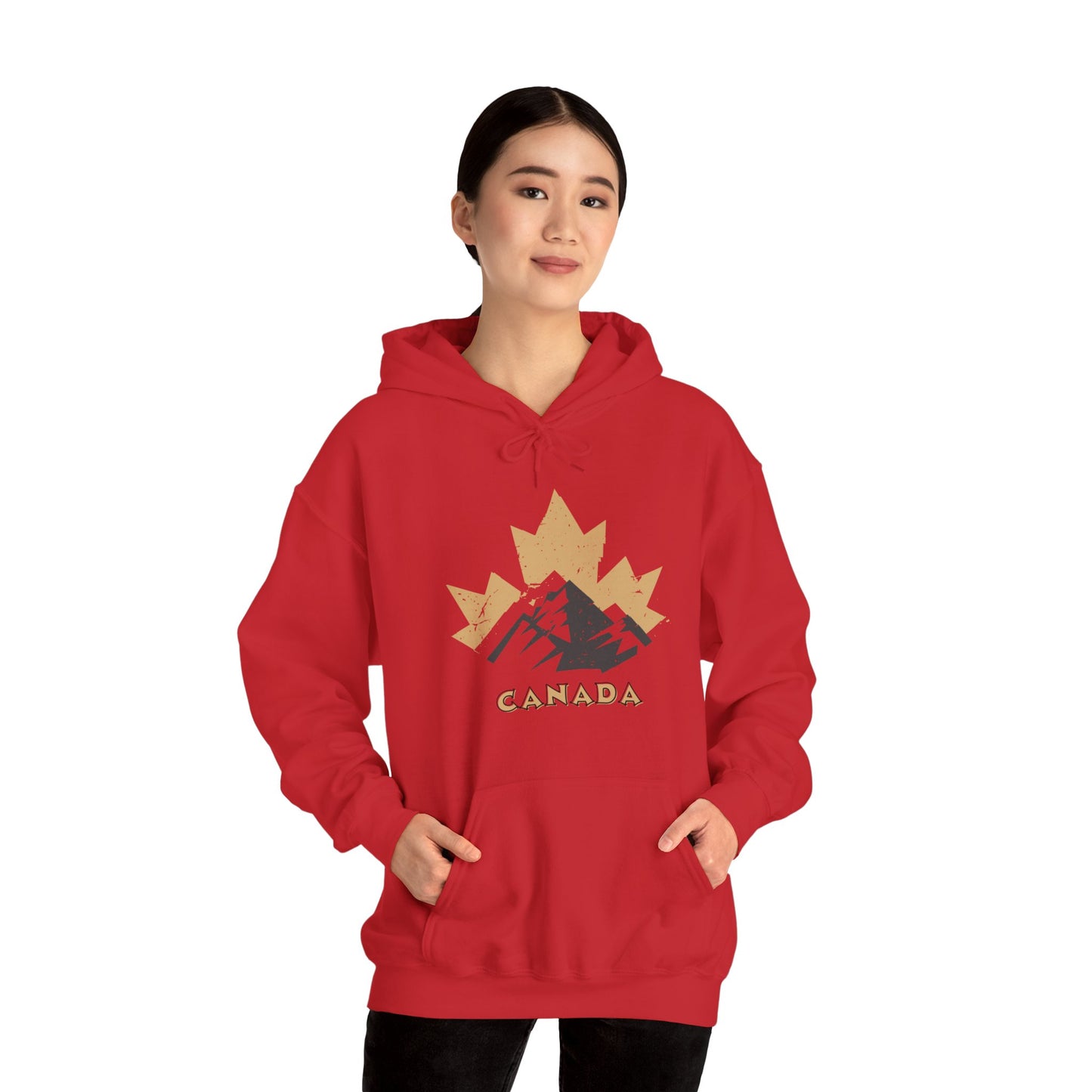 Canadian Rockies Mountain- Unisex Heavy Blended Hoodie - Perfect for Canadian Apparel
