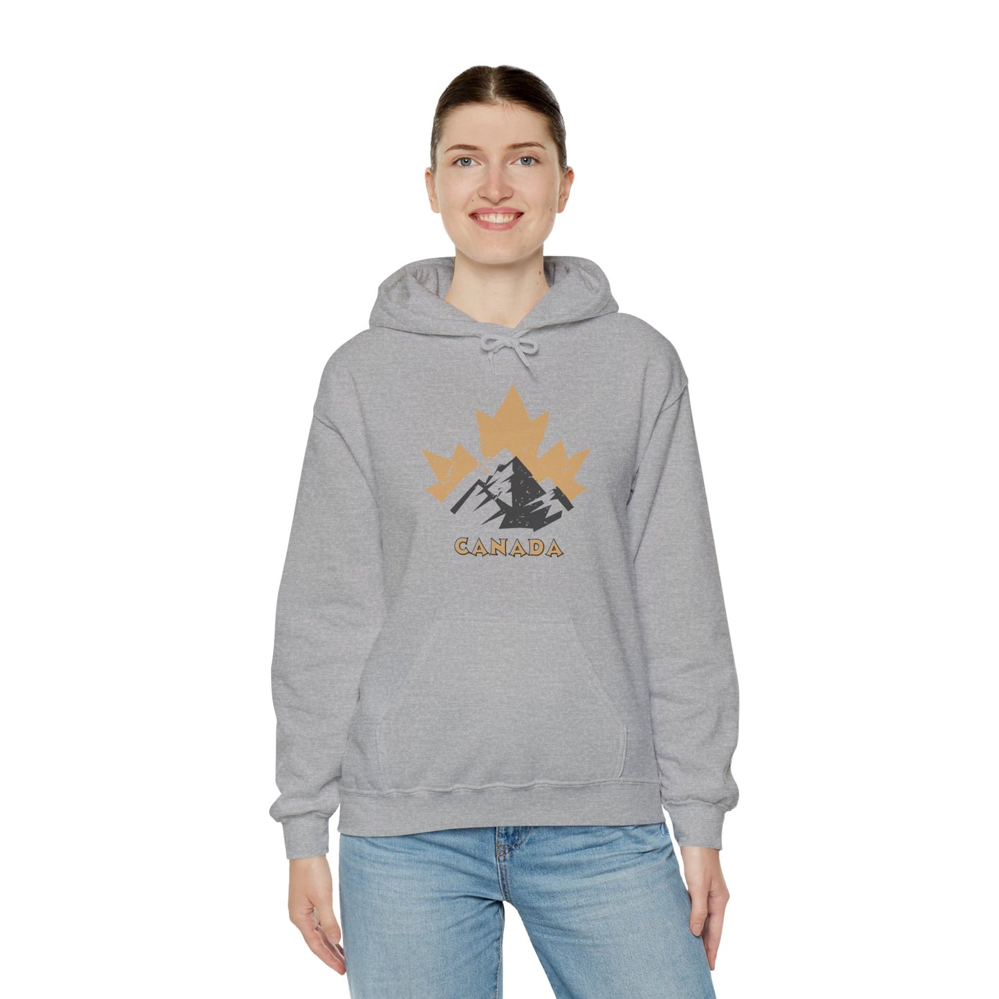Canadian Rockies Mountain- Unisex Heavy Blended Hoodie - Perfect for Canadian Apparel