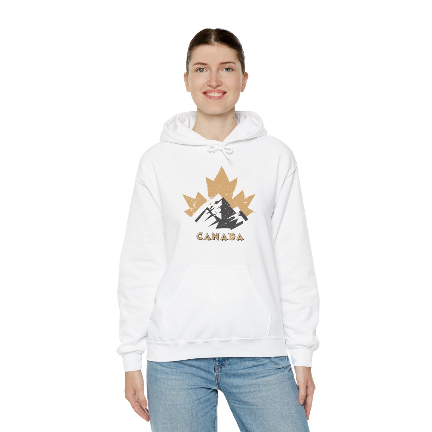 Canadian Rockies Mountain- Unisex Heavy Blended Hoodie - Perfect for Canadian Apparel