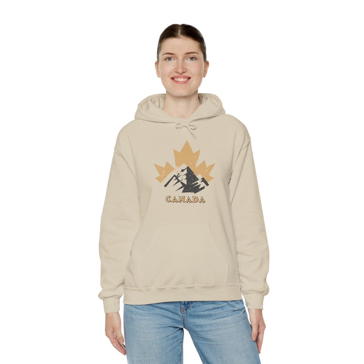 Canadian Rockies Mountain- Unisex Heavy Blended Hoodie - Perfect for Canadian Apparel