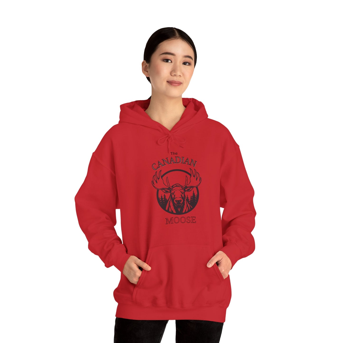 Canadian Moose - Unisex Heavy Blend™ Hooded Sweatshirt - Cozy & Stylish Canadian -Inspired Apparel