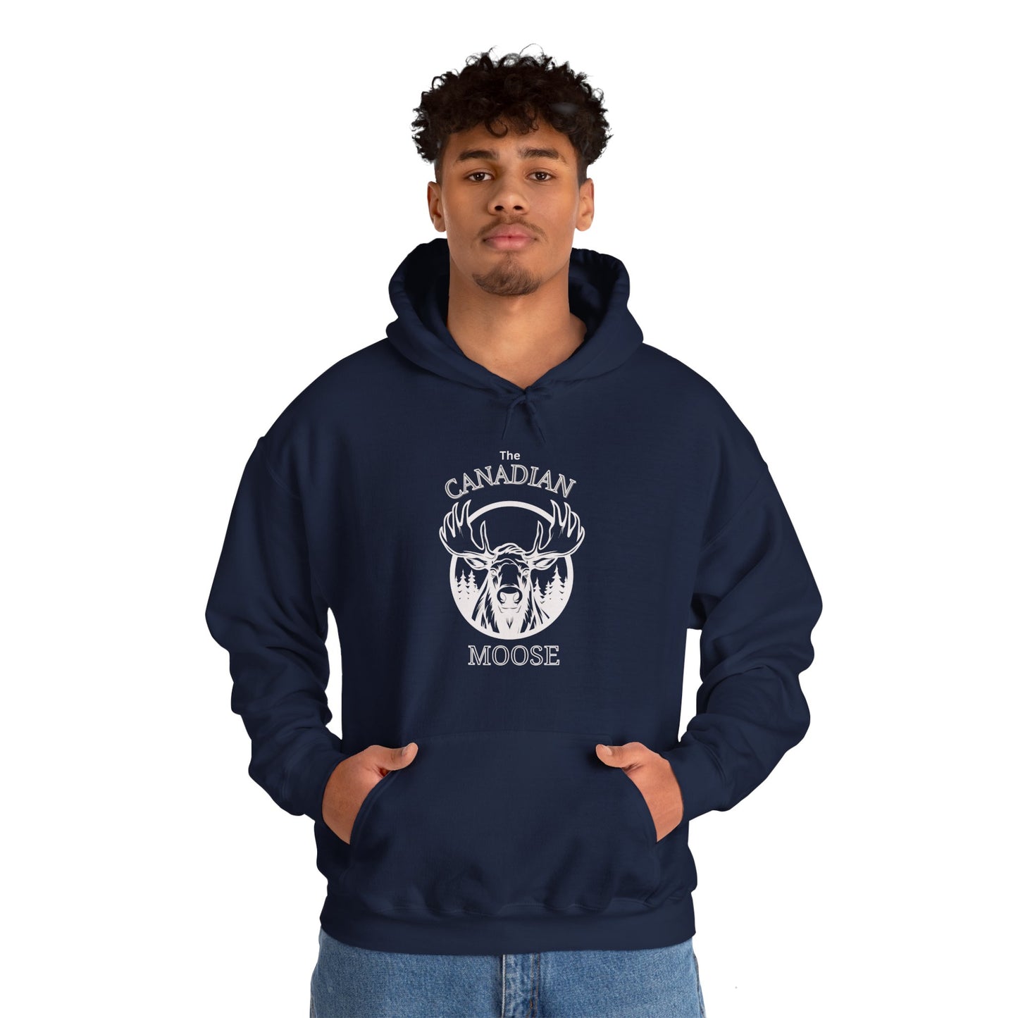 Canadian Moose - Unisex Heavy Blend™ Hooded Sweatshirt - Cozy & Stylish Canadian -Inspired Apparel