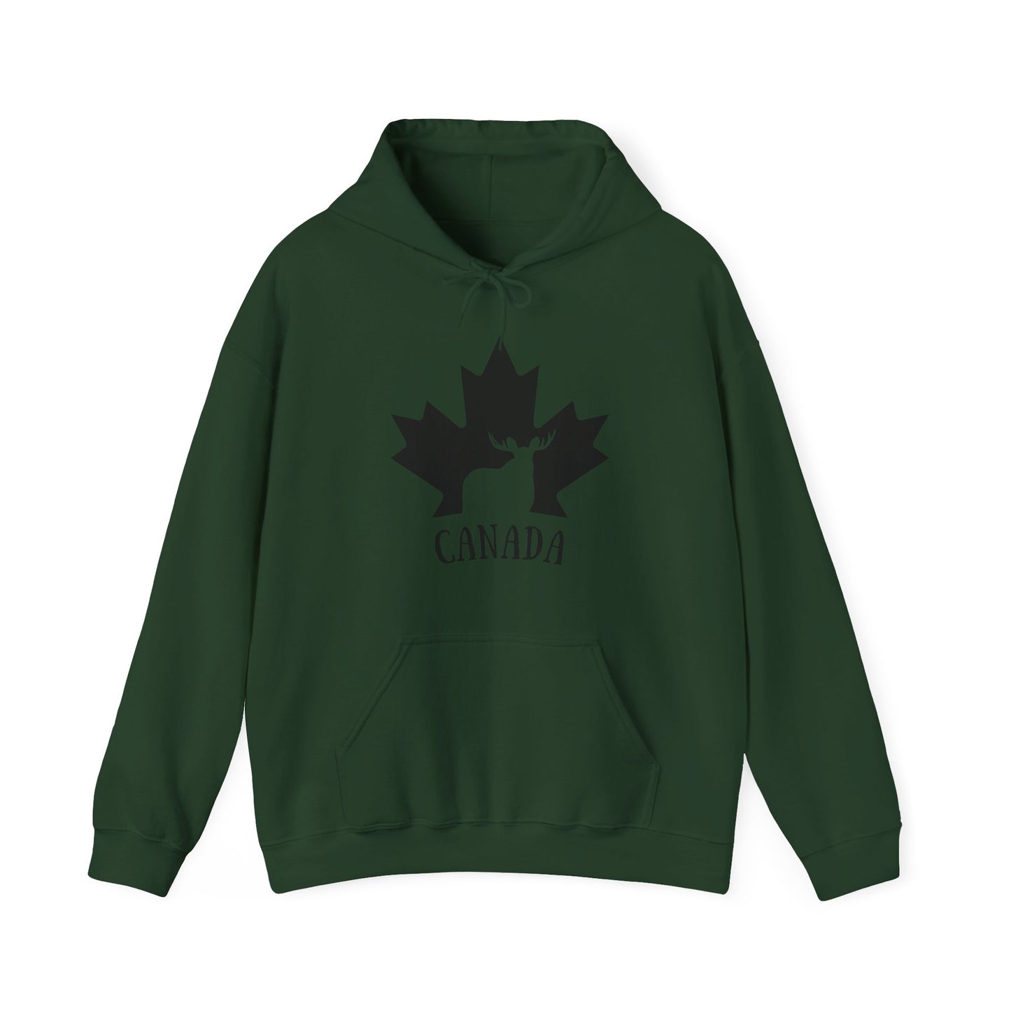Canada Flag Moose - Unisex Heavy Blended Hoodie - Great for Canadian Moose Fans