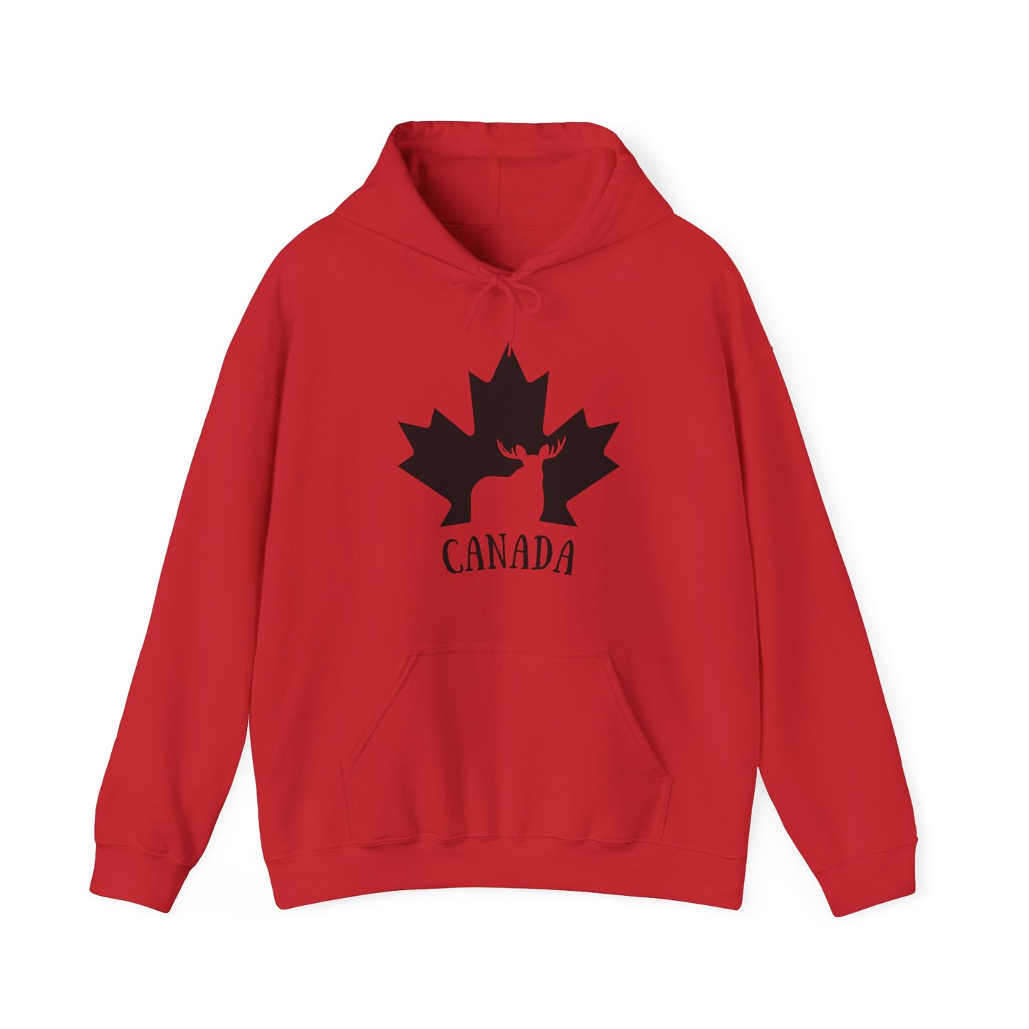 Canada Flag Moose - Unisex Heavy Blended Hoodie - Great for Canadian Moose Fans