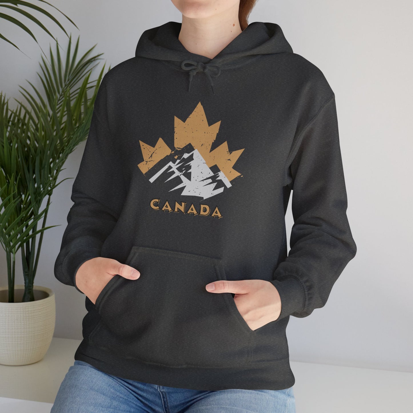 Canadian Rockies Mountain- Unisex Heavy Blended Hoodie - Perfect for Canadian Apparel