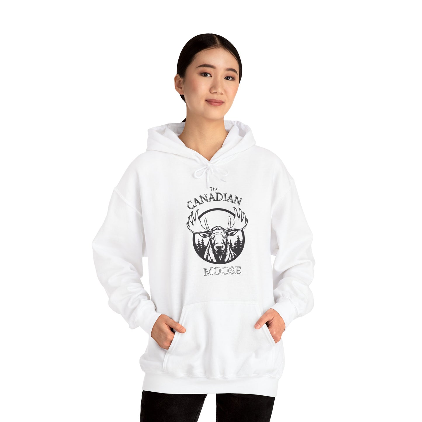 Canadian Moose - Unisex Heavy Blend™ Hooded Sweatshirt - Cozy & Stylish Canadian -Inspired Apparel