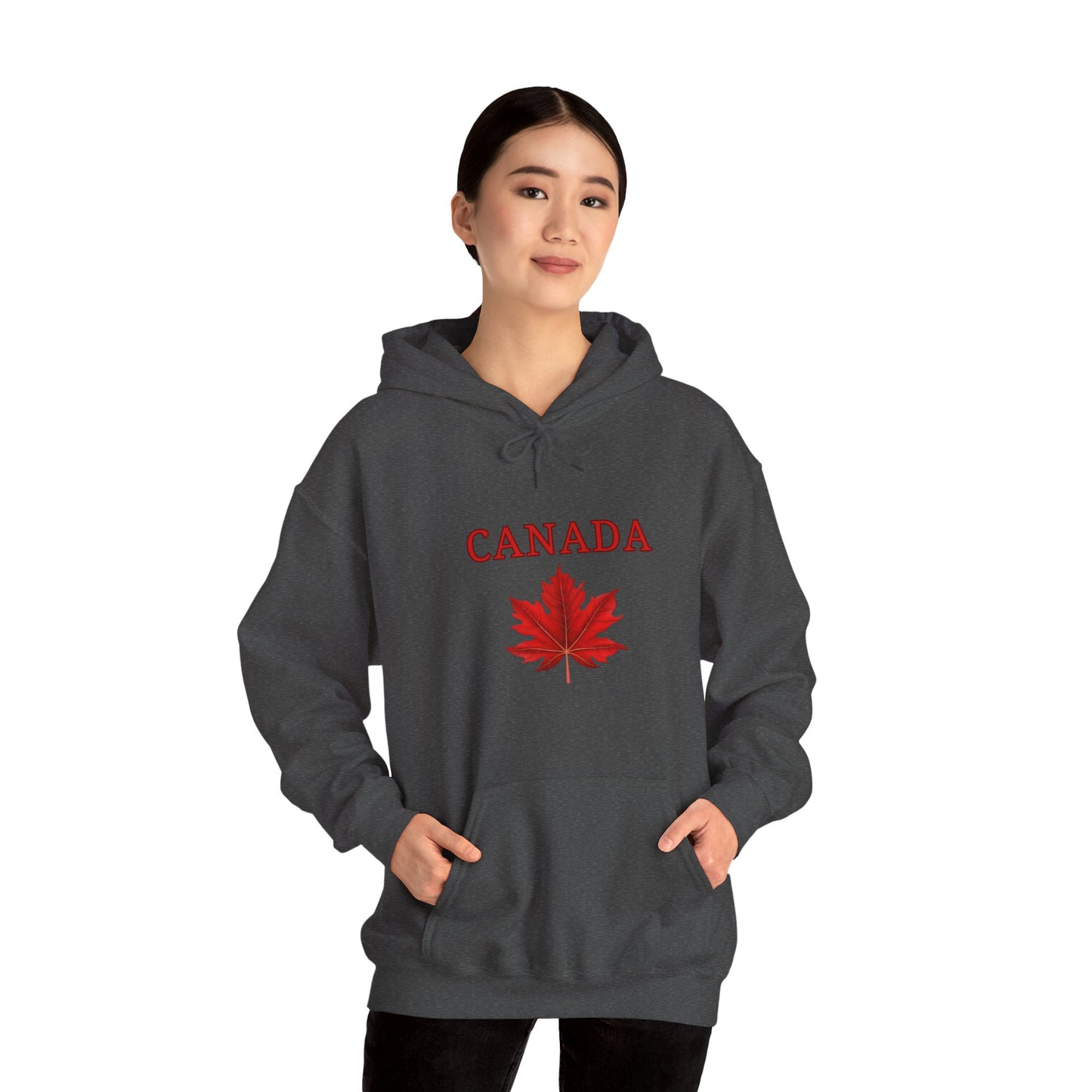 Canadian Red Maple Leaf - Unisex Heavy Blend Sweatshirt - Canadian Celebration Apparel
