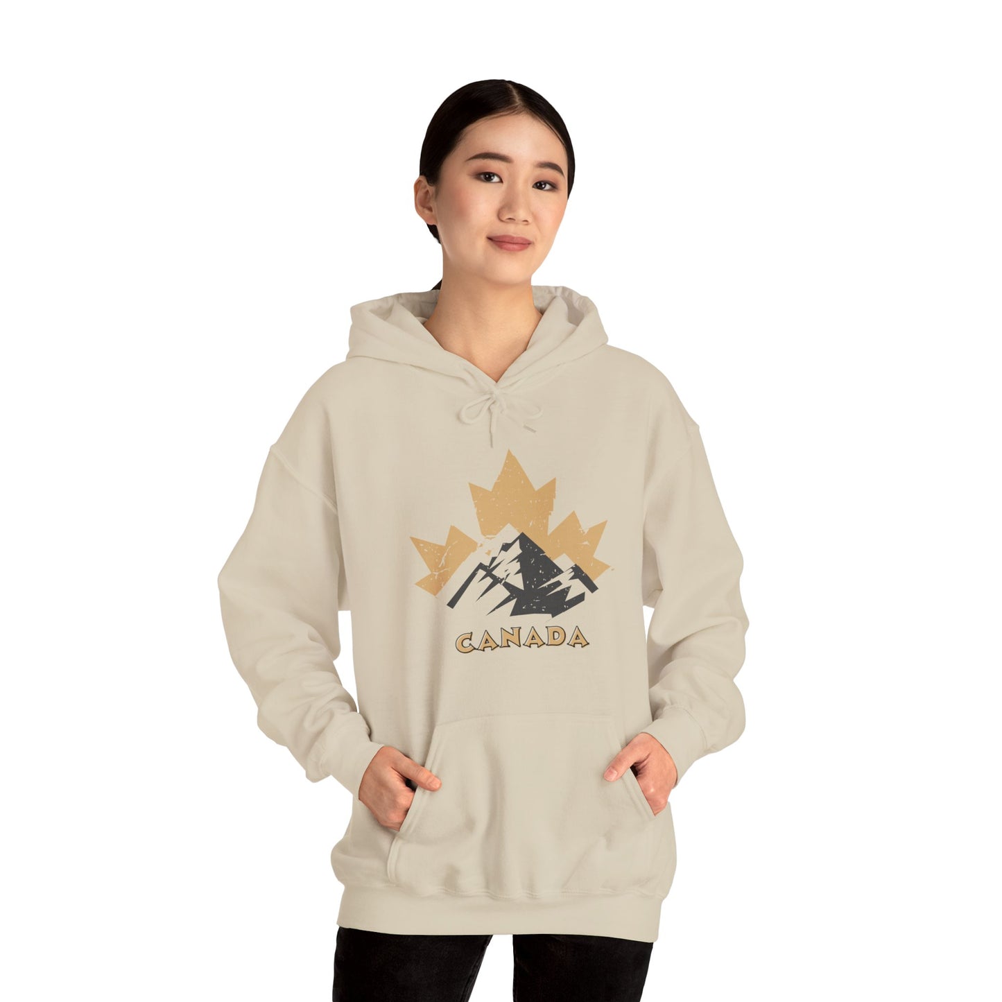 Canadian Rockies Mountain- Unisex Heavy Blended Hoodie - Perfect for Canadian Apparel