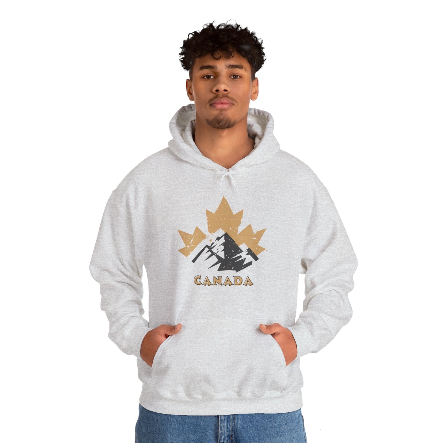 Canadian Rockies Mountain- Unisex Heavy Blended Hoodie - Perfect for Canadian Apparel