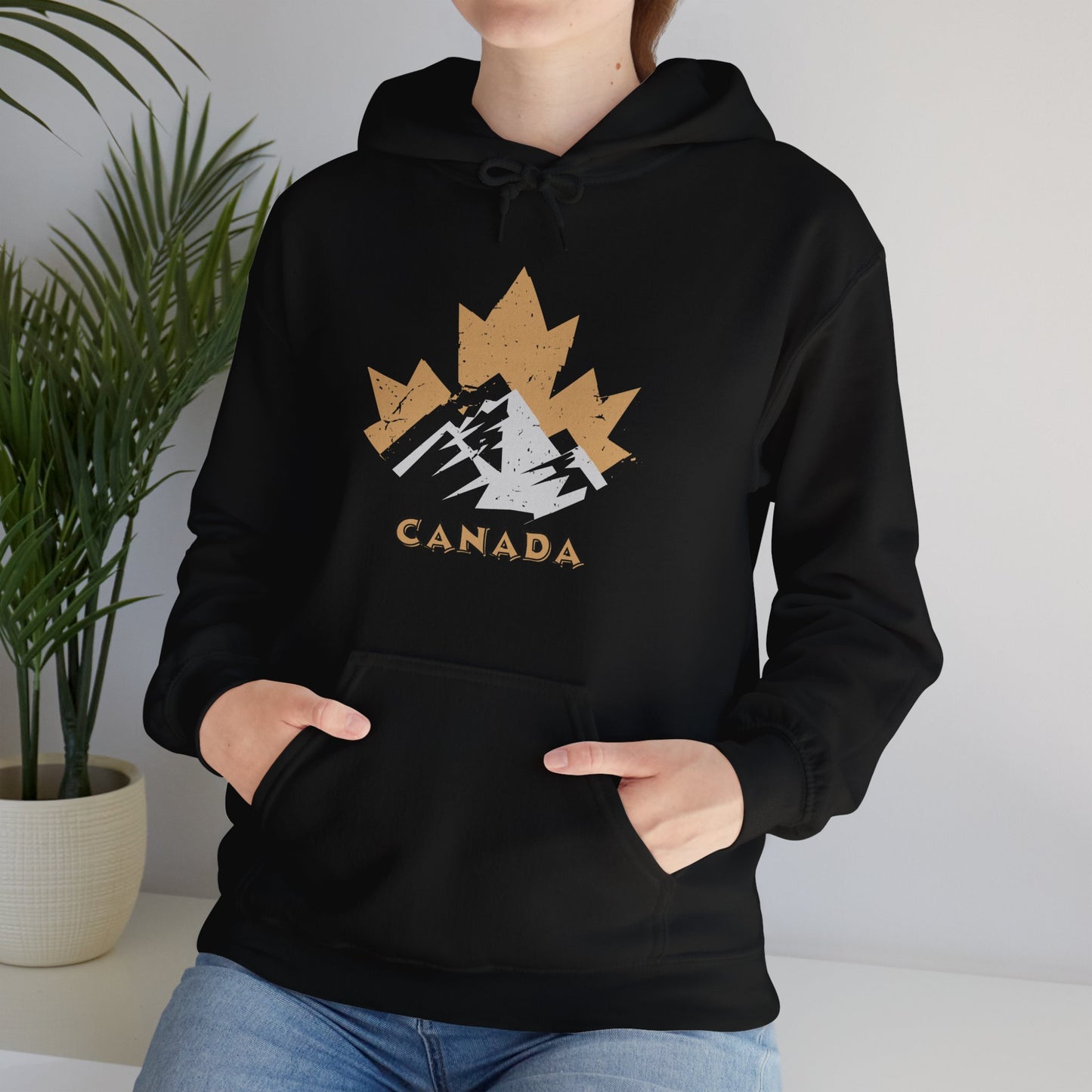 Canadian Rockies Mountain- Unisex Heavy Blended Hoodie - Perfect for Canadian Apparel