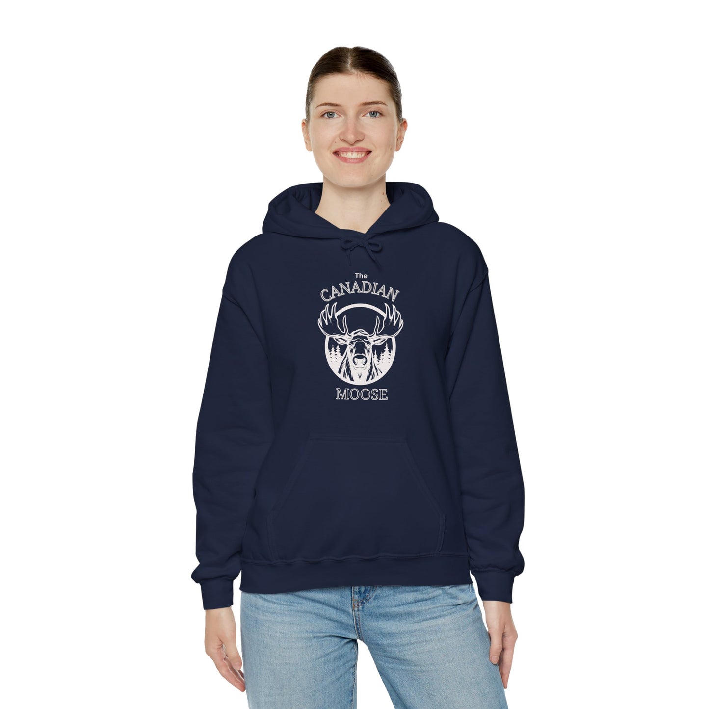 Canadian Moose - Unisex Heavy Blend™ Hooded Sweatshirt - Cozy & Stylish Canadian -Inspired Apparel