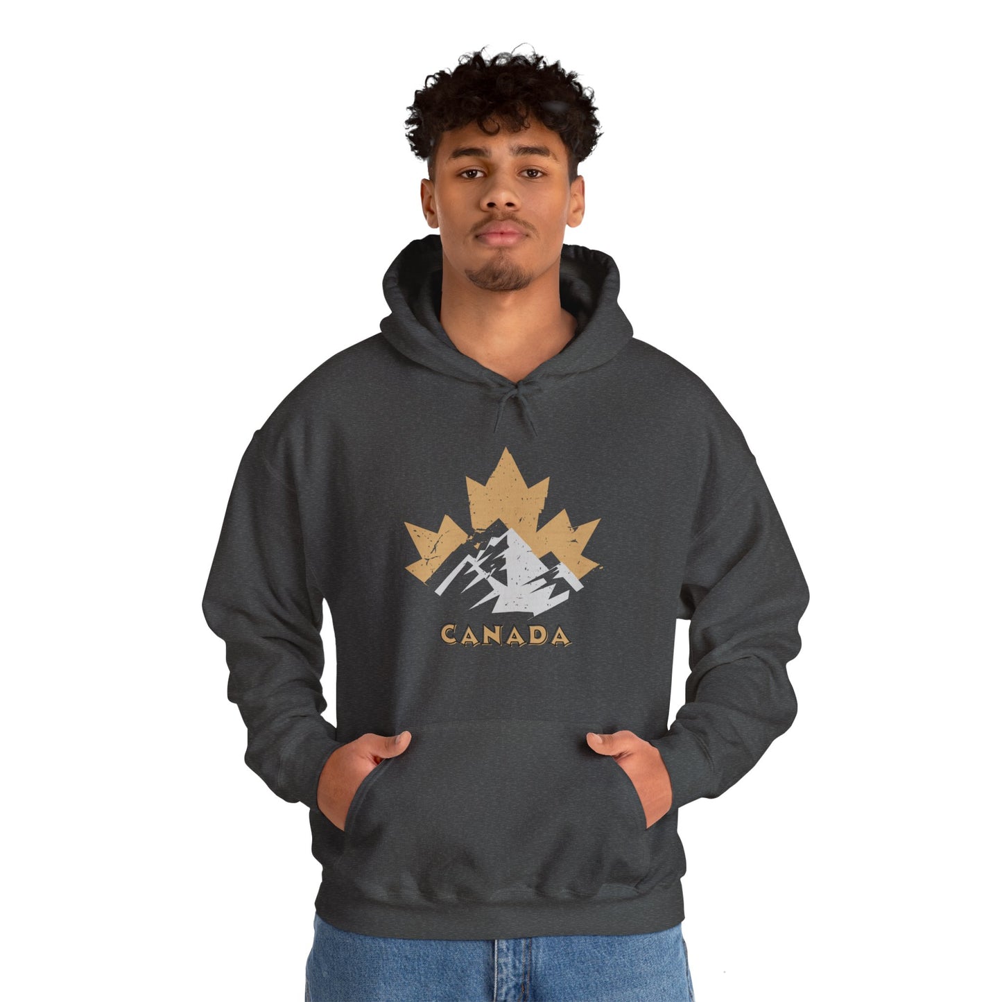 Canadian Rockies Mountain- Unisex Heavy Blended Hoodie - Perfect for Canadian Apparel